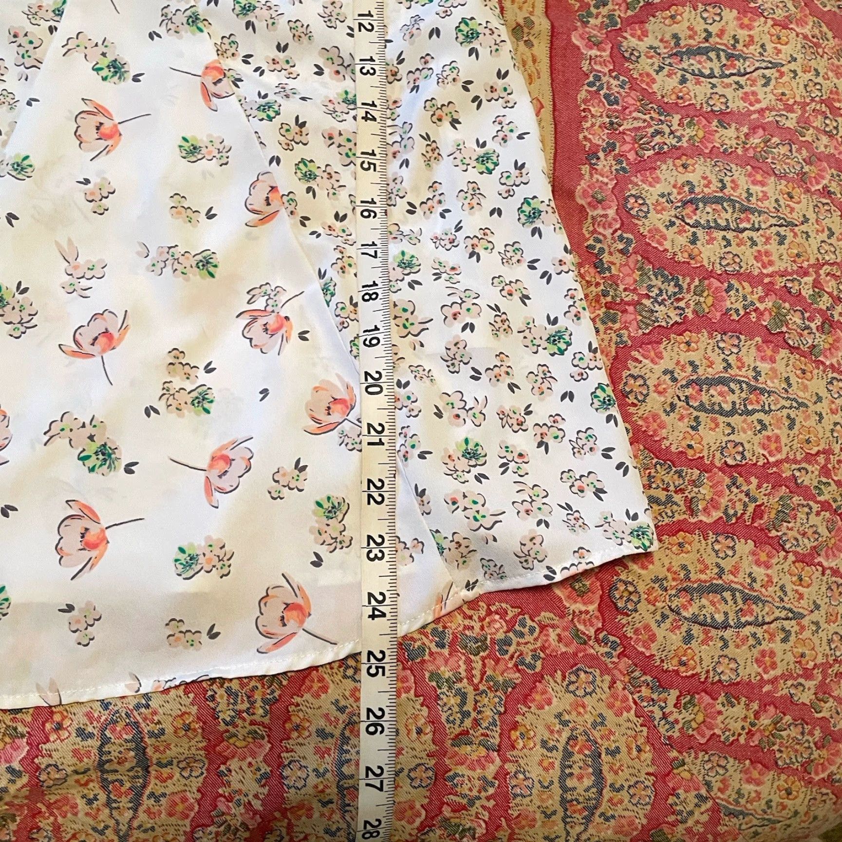 Vintage LC Lauren Conrad Top Women’s XS Ivory green peach Sleeveless Halter Floral Tank Size XS / US 0-2 / IT 36-38 - 7 Thumbnail