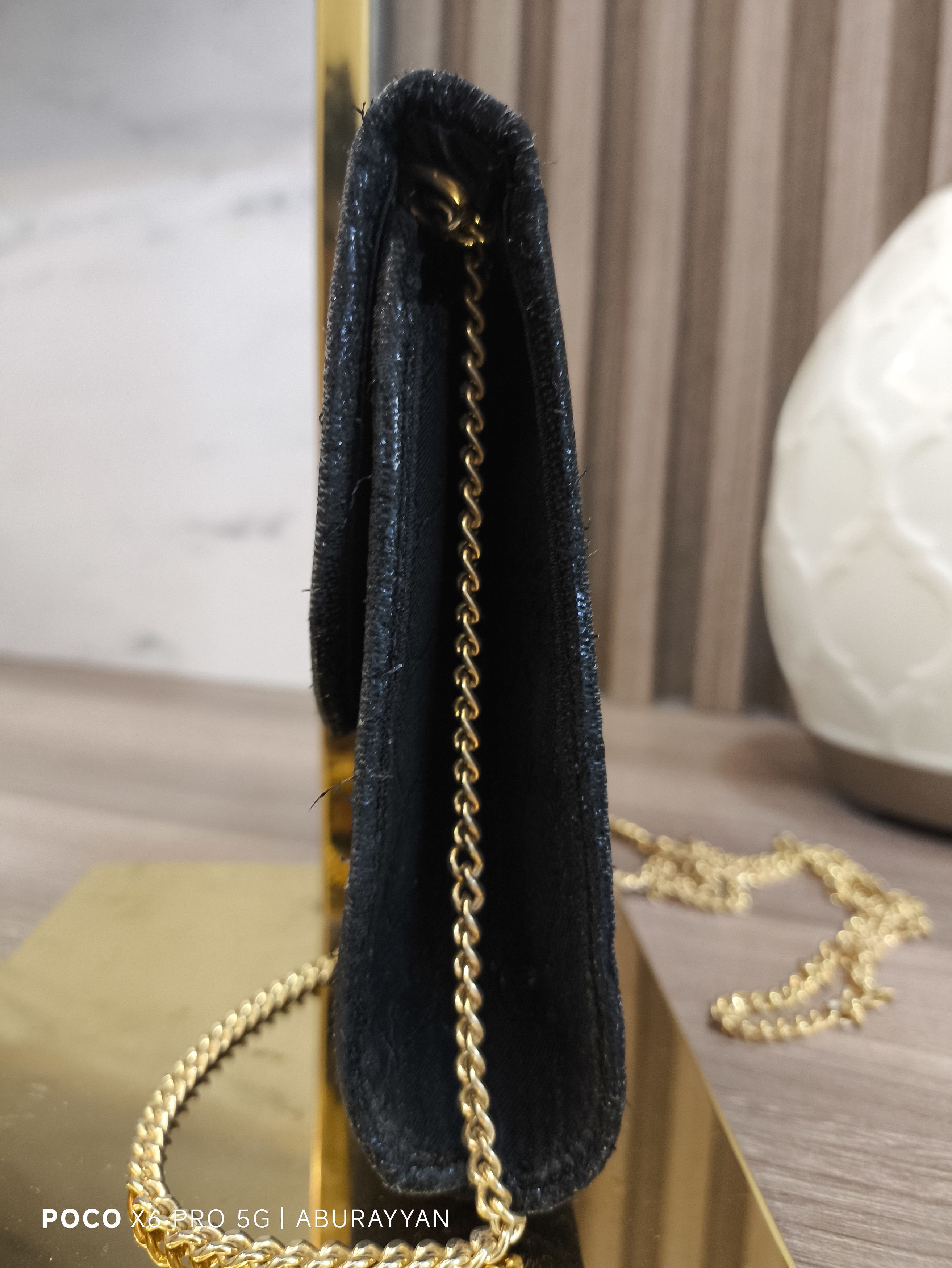 Dior Christian Dior Honeycomb Canvas Chain Shoulder Bag Black Size ONE SIZE - 5 Thumbnail