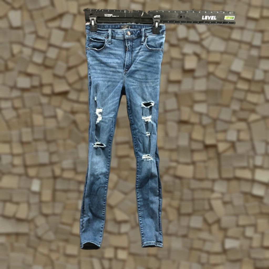 Abercrombie & Fitch Abercrombie & Fitch Simone High Rise Skinny Jeans Womens Blue Size 2 Long Size 26" / US 2 / IT 38 - 1 Thumbnail