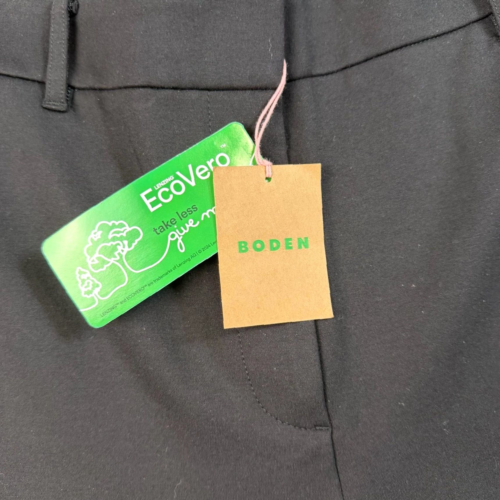 Boden Boden Belgravia Ponte Trousers Wide-Leg Pants Women 10 UK 14 Black офис Work Dress Pants Size 32" / US 10 / IT 46 - 6 Thumbnail