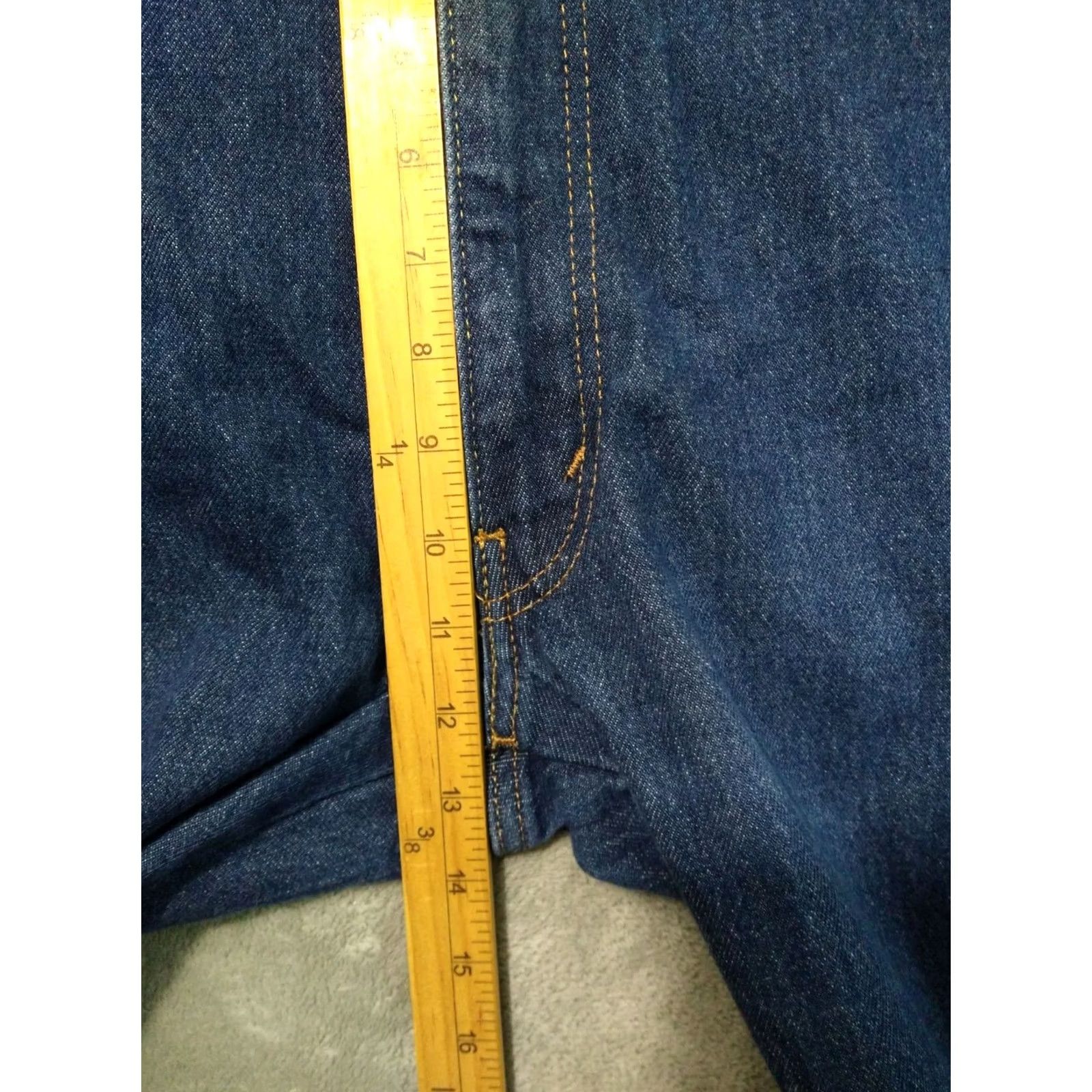 Levi's Levis Jeans Mens 44x32 Blue Denim Western Fit Straight Leg High Rise Stretch Size US 44 / EU 60 - 4 Thumbnail