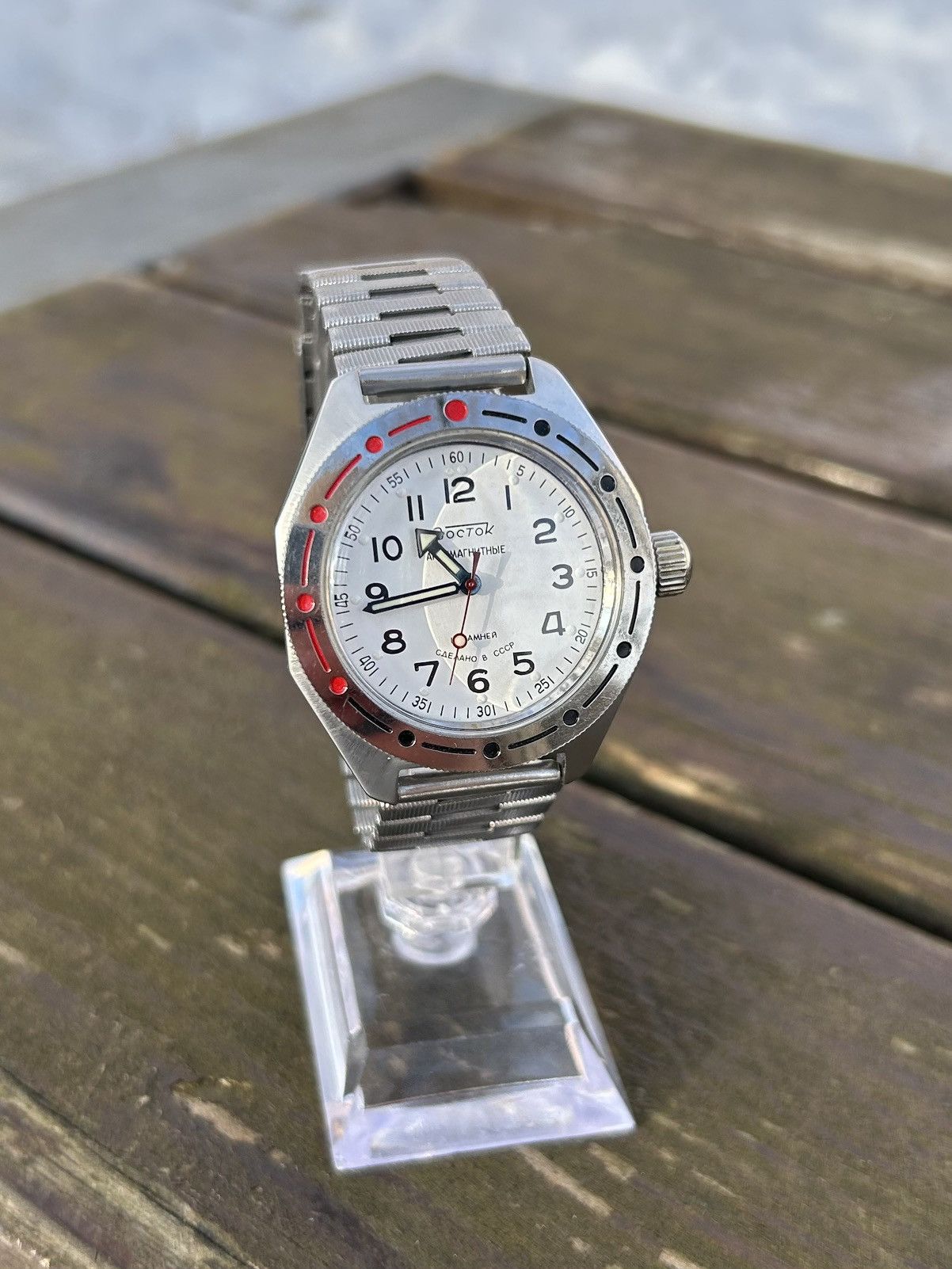 Vintage Vintage Watch Soviet USSR Mechanical Wostok Hand Winding Size ONE SIZE - 12 Thumbnail