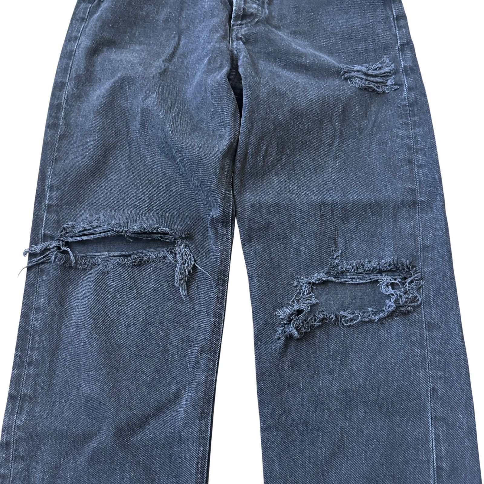 Agolde AGOLDE 90s Crop Jean Bauhaus Distressed Black Size 25" / US 0 / IT 36 - 7 Thumbnail
