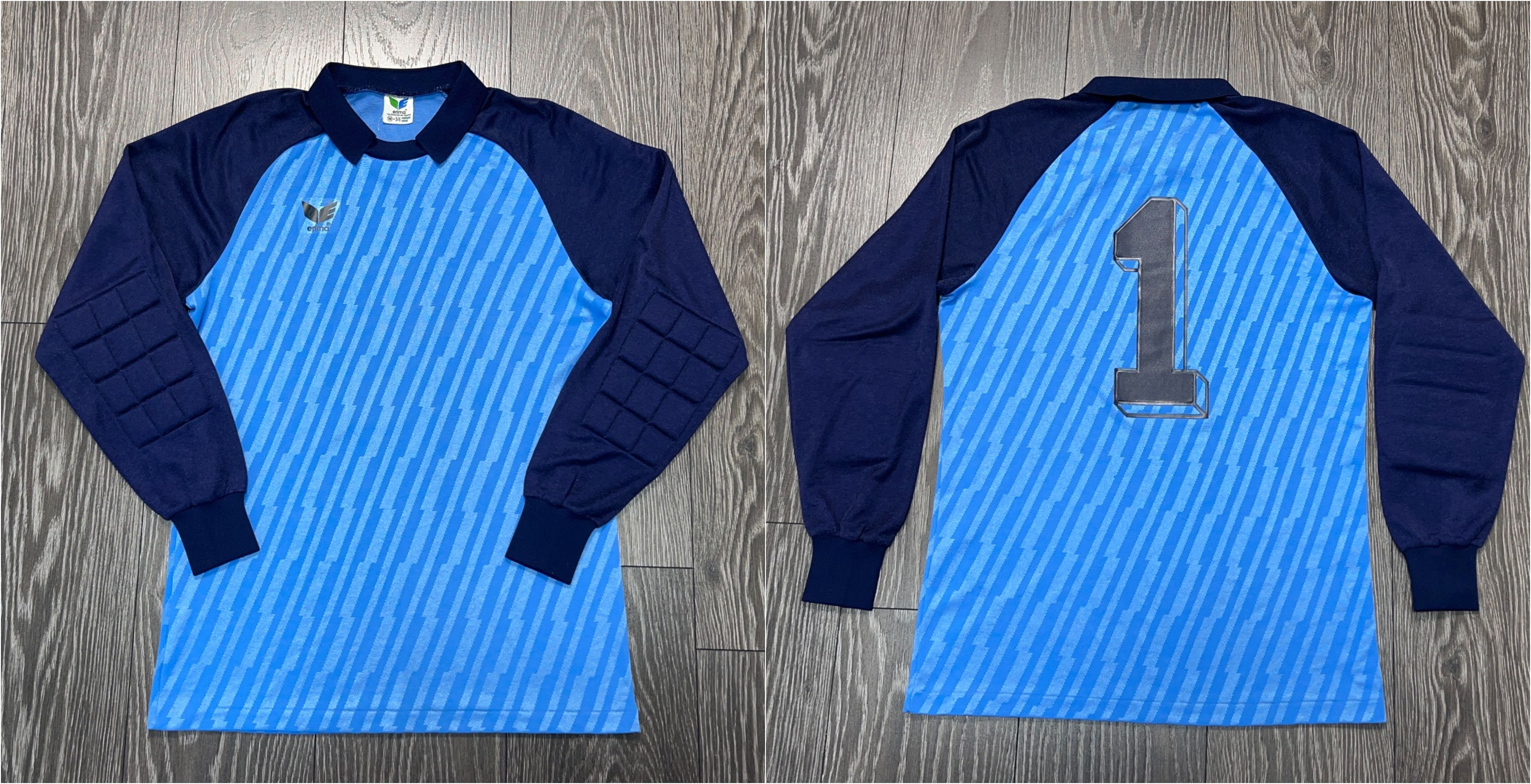 Erima 1980s Erima Goalkeeper GK Shirt Made in West Germany Jersey Size US M / EU 48-50 / 2 - 1 Thumbnail