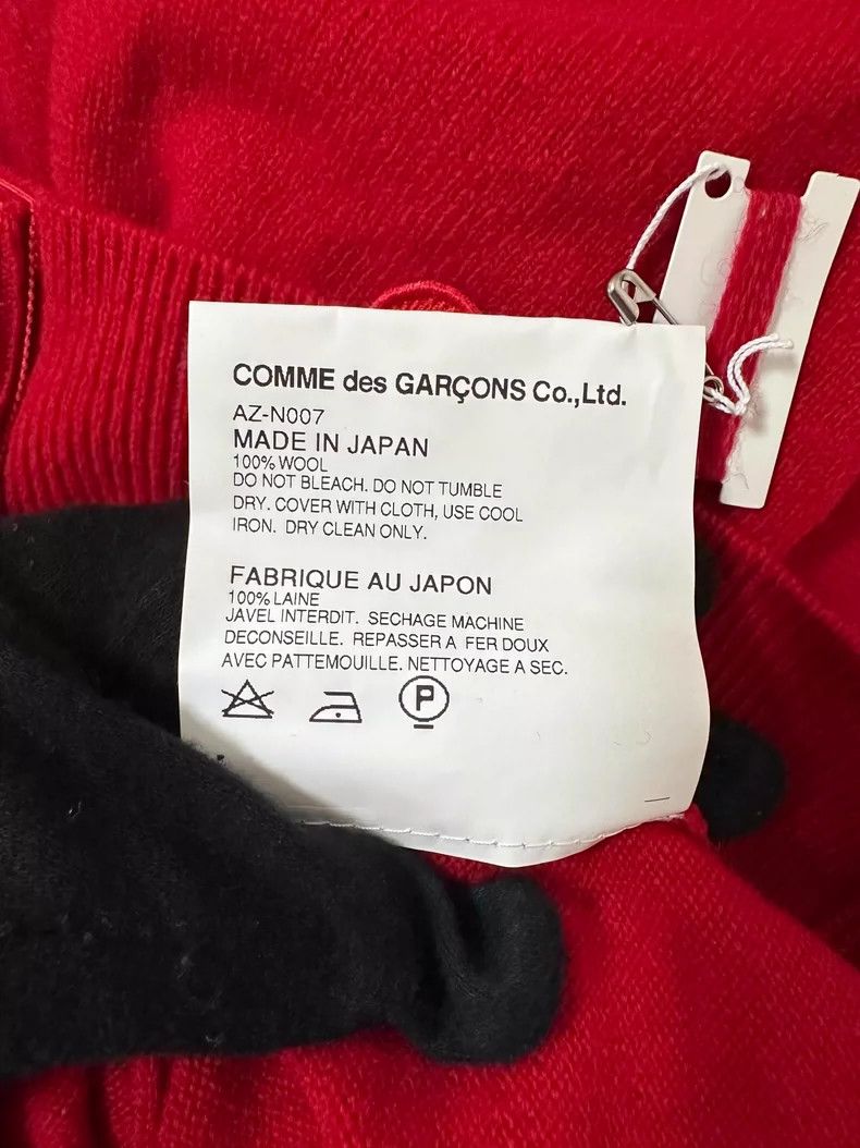 Comme des Garcons Comme Des Garcons Classic Red Heart Wool Cardigan 2505-Next Size S / US 4 / IT 40 - 5 Thumbnail