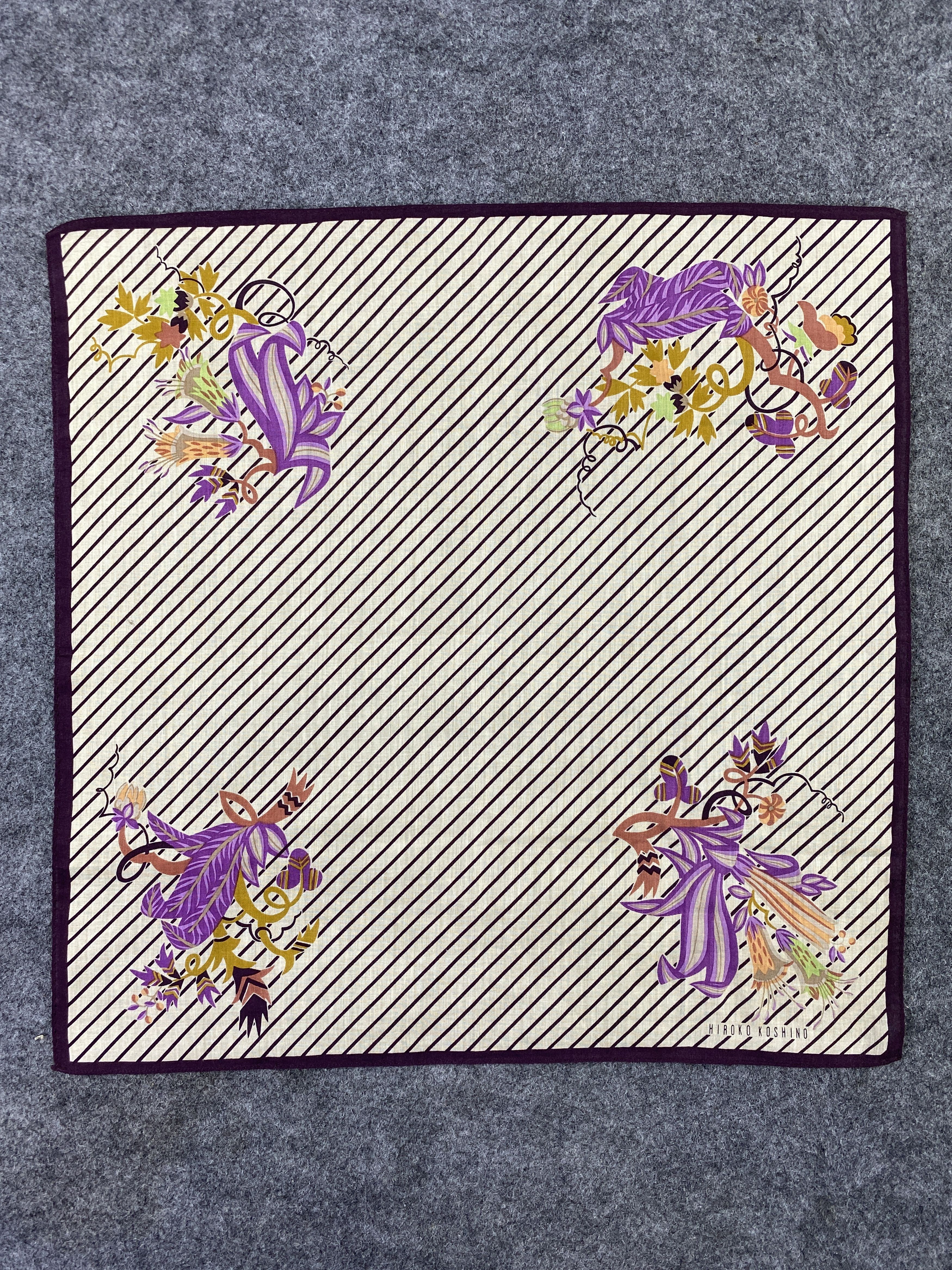 Hiroko Koshino Homme × Vintage Hiroko Koshino Handkerchief / Bandana / Neckerchief-B128 Size ONE SIZE - 3 Thumbnail