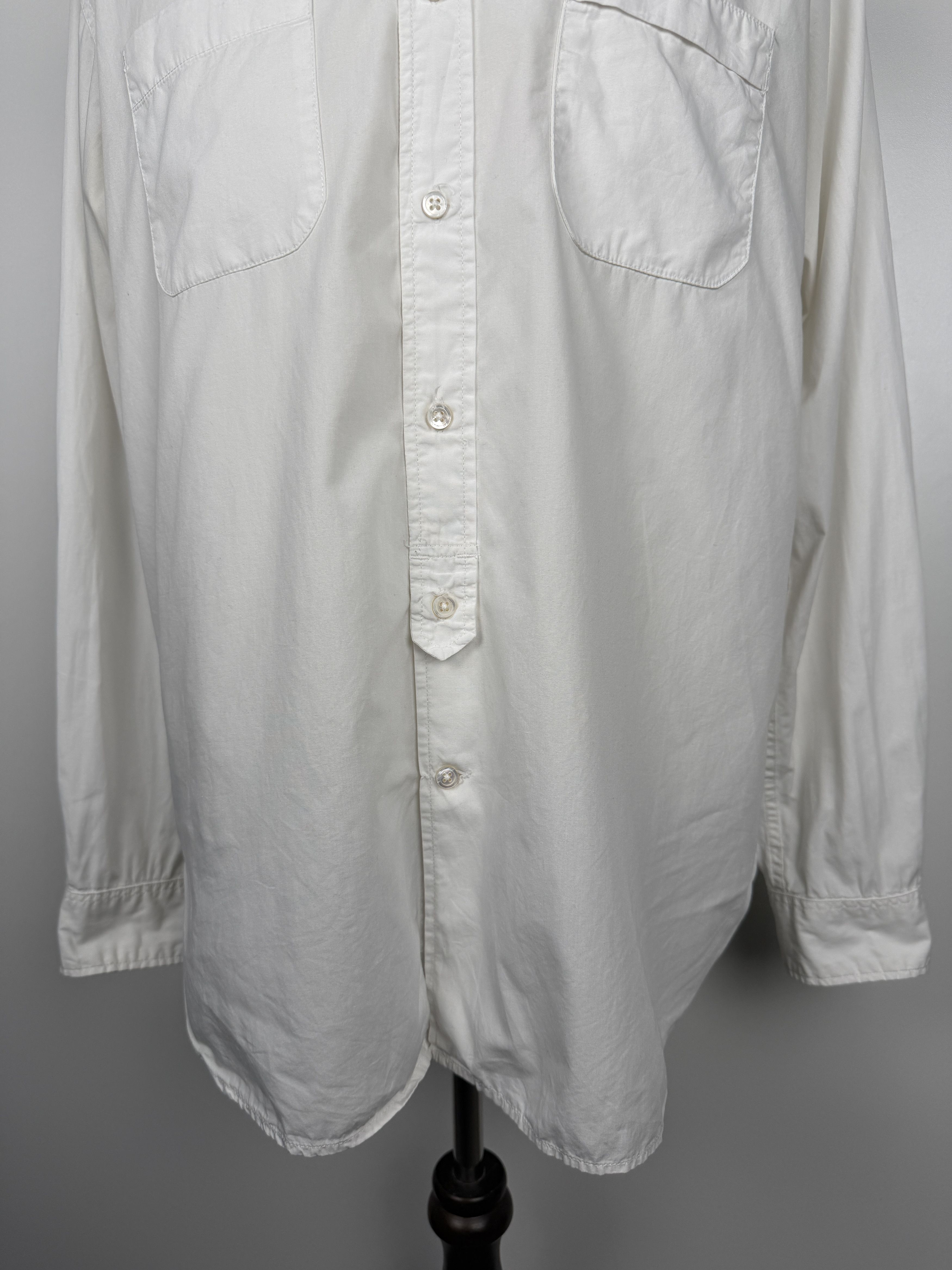 Engineered Garments 100s 2Ply Broadcloth Banded Collar Shirt Size US XL / EU 56 / 4 - 5 Thumbnail