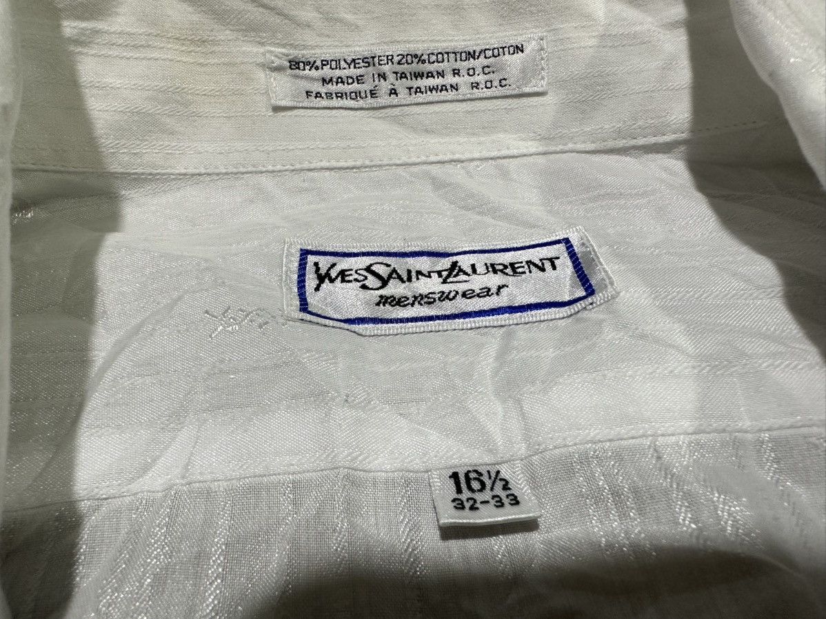 Yves Saint Laurent 🔥Vintage Yves Saint Laurent Menswear Shirt Minimal Logo Size US XL / EU 56 / 4 - 6 Thumbnail