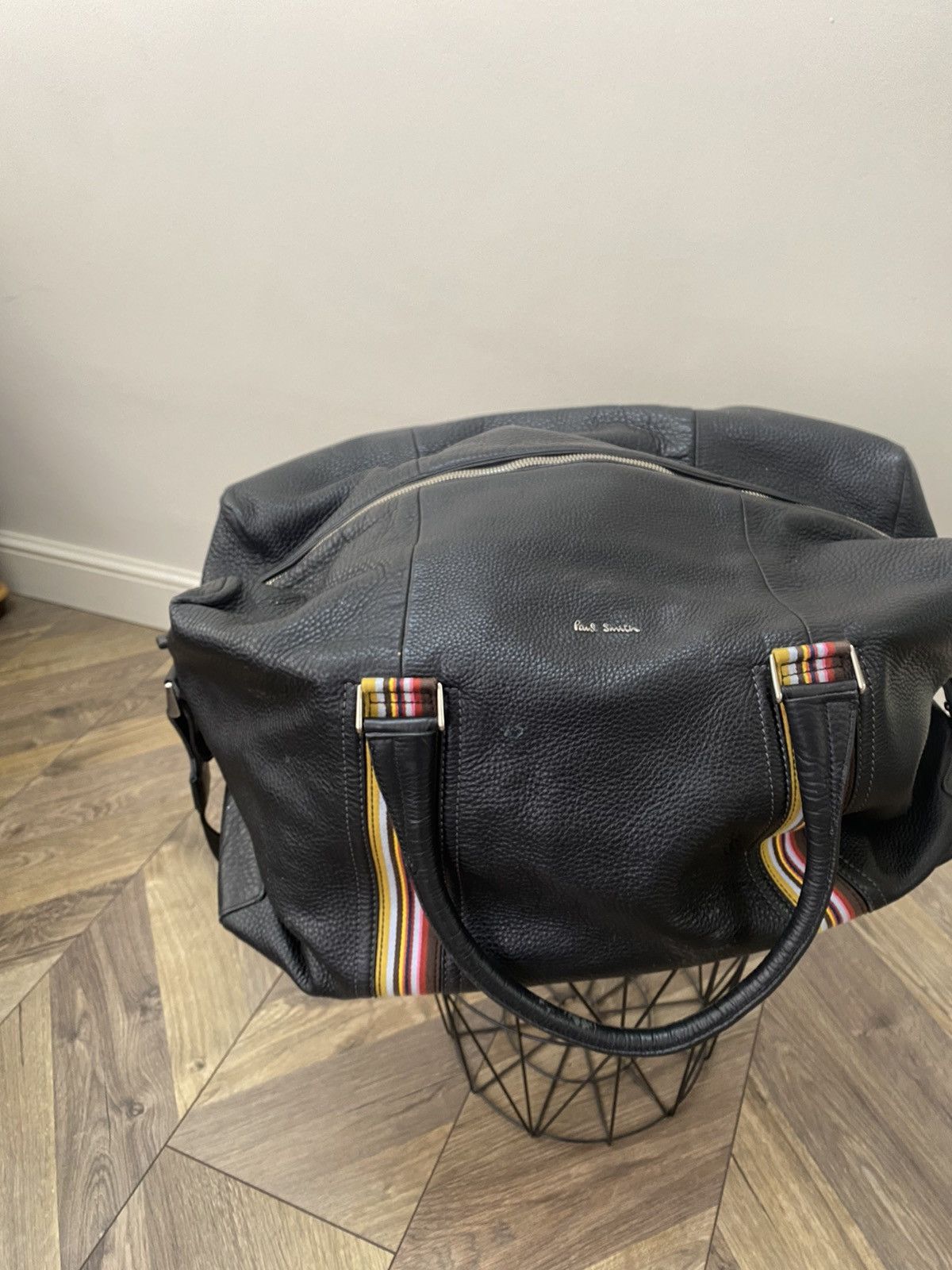 Paul Smith × Vintage Vintage Paul Smith Mainline Mens Black Cityweb Leather Bag Size ONE SIZE - 6 Thumbnail
