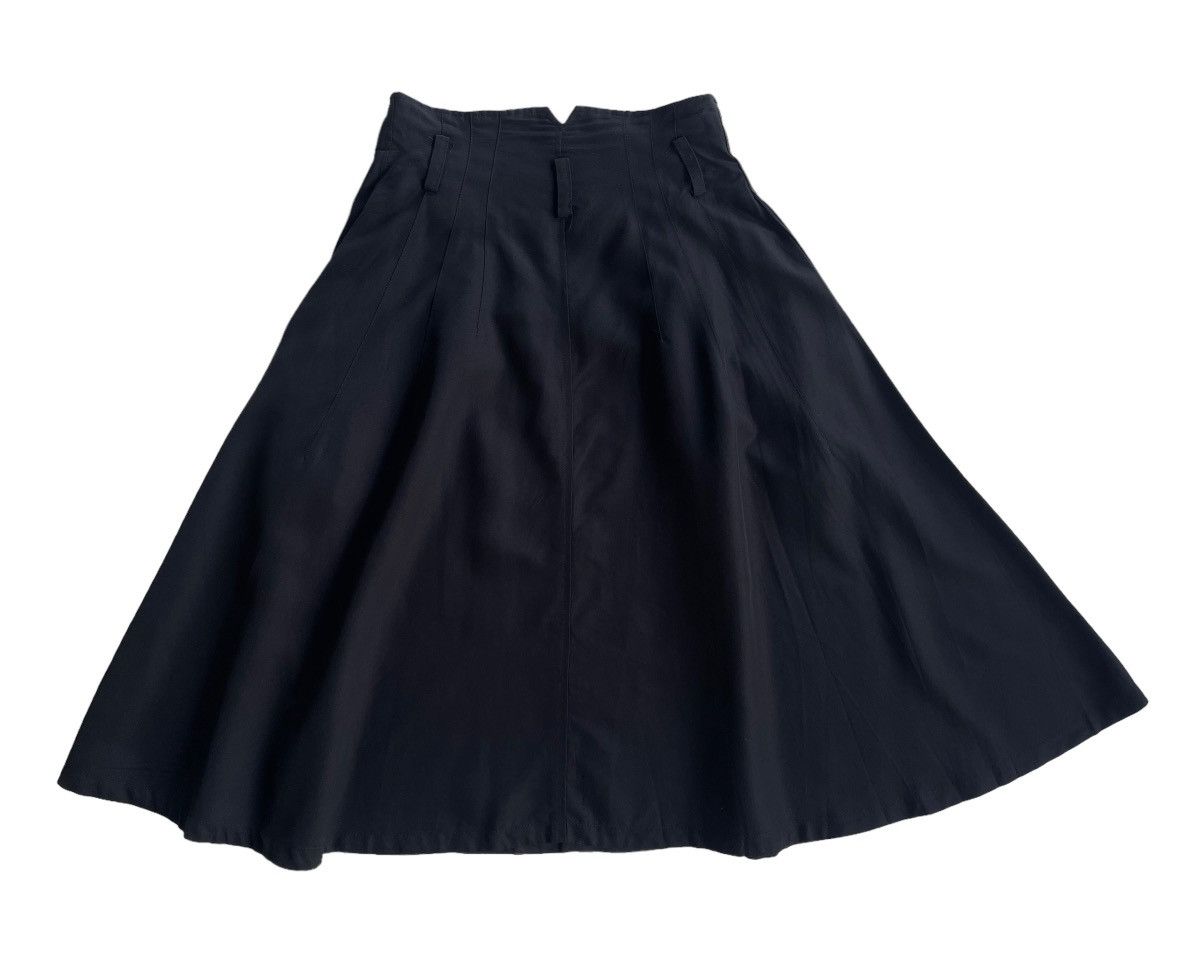 Yohji Yamamoto Yohji Yamamoto Black Flare Rayon Midi Skirt Size 26" / US 2 / IT 38 - 5 Thumbnail