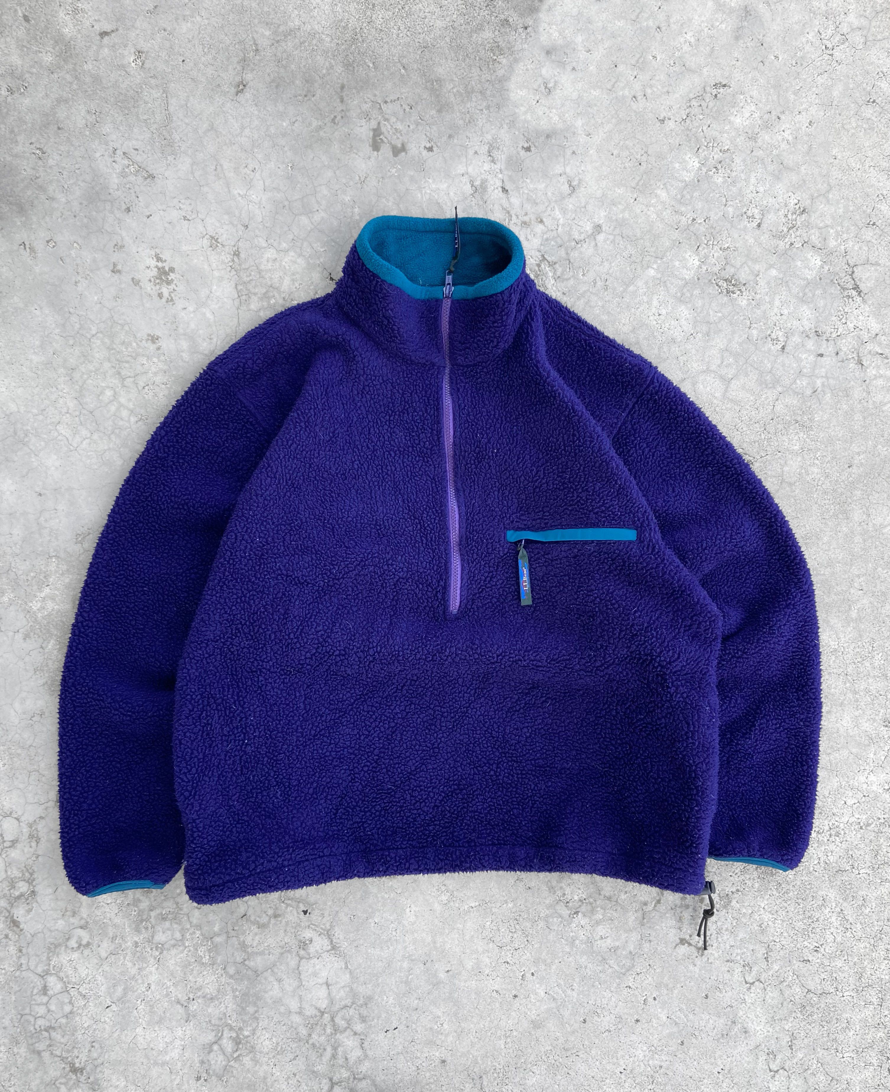 image of L L Bean x Vintage L.l. Bean Sherpa Half Zip Fleece in Mix, Men's (Size Small)