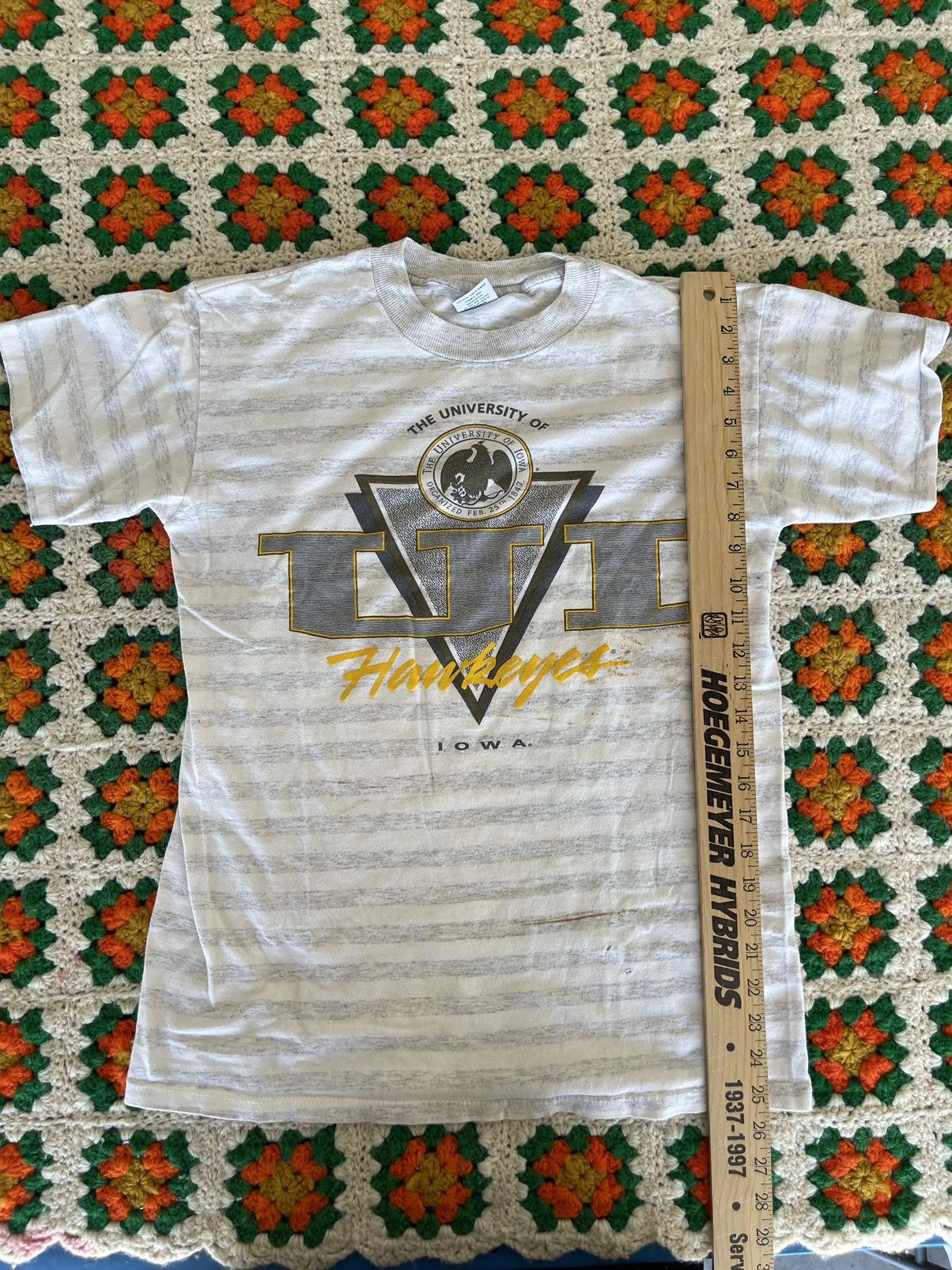 Vintage Iowa Hawkeyes striped vintage tee Size US M / EU 48-50 / 2 - 5 Thumbnail