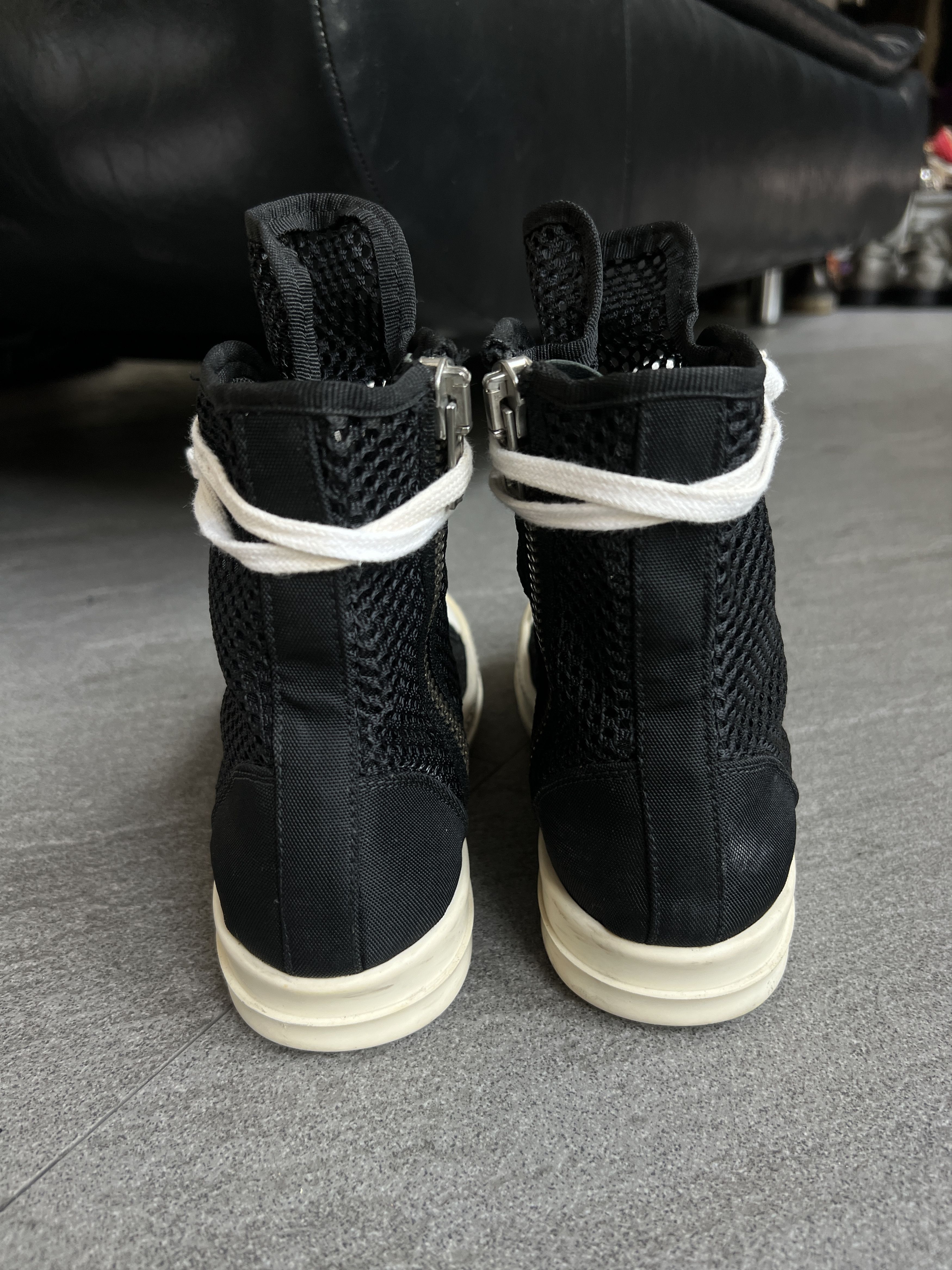 Rick Owens Drkshdw *Rare* Rick Owens DRKSHDW Mesh High Top Ramones EU36 Size US 6 / IT 36 - 6 Thumbnail