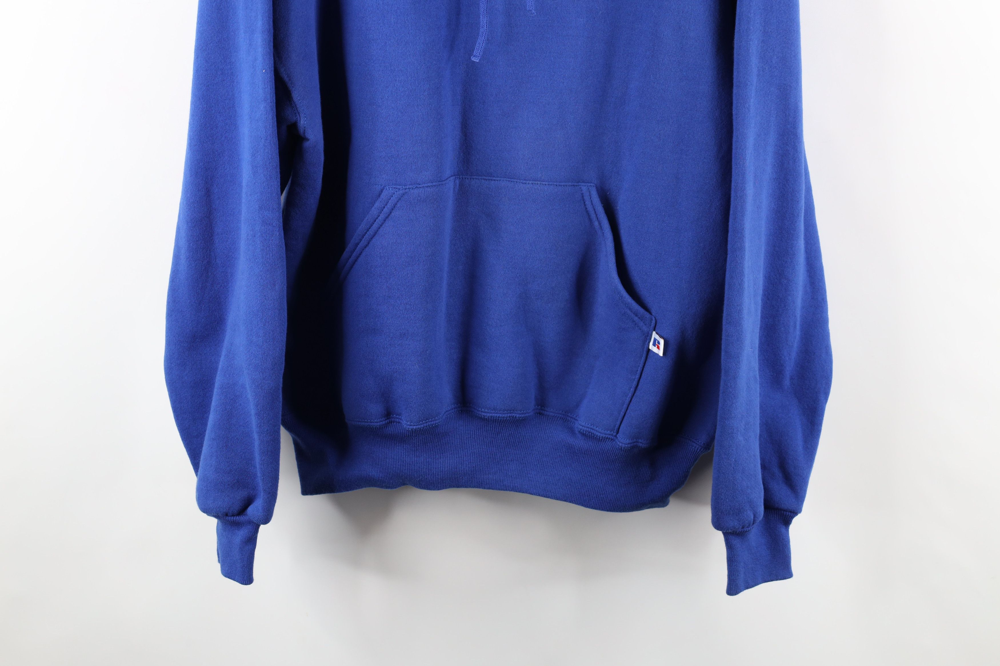 Russell Athletic Vintage 90s Russell Athletic Blank Hoodie Sweatshirt Blue Size US M / EU 48-50 / 2 - 4 Thumbnail