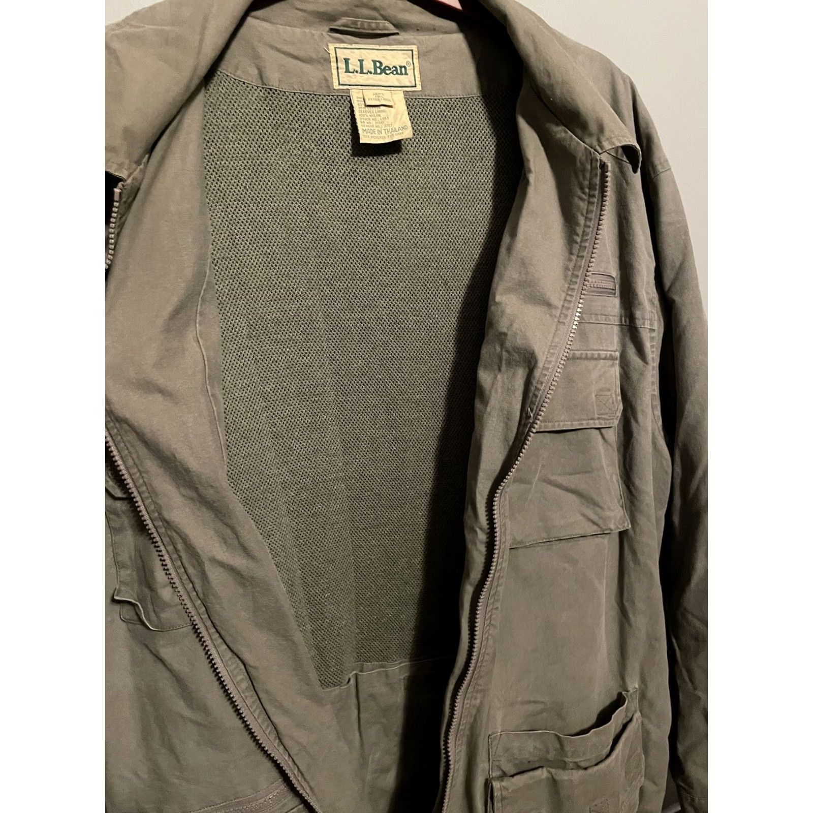 Vintage VINTAGE L.L. Bean Barn Chore Jacket Coat Green Large Lined Cotton Canvas Hunting 80s Mens Size US L / EU 52-54 / 3 - 6 Thumbnail
