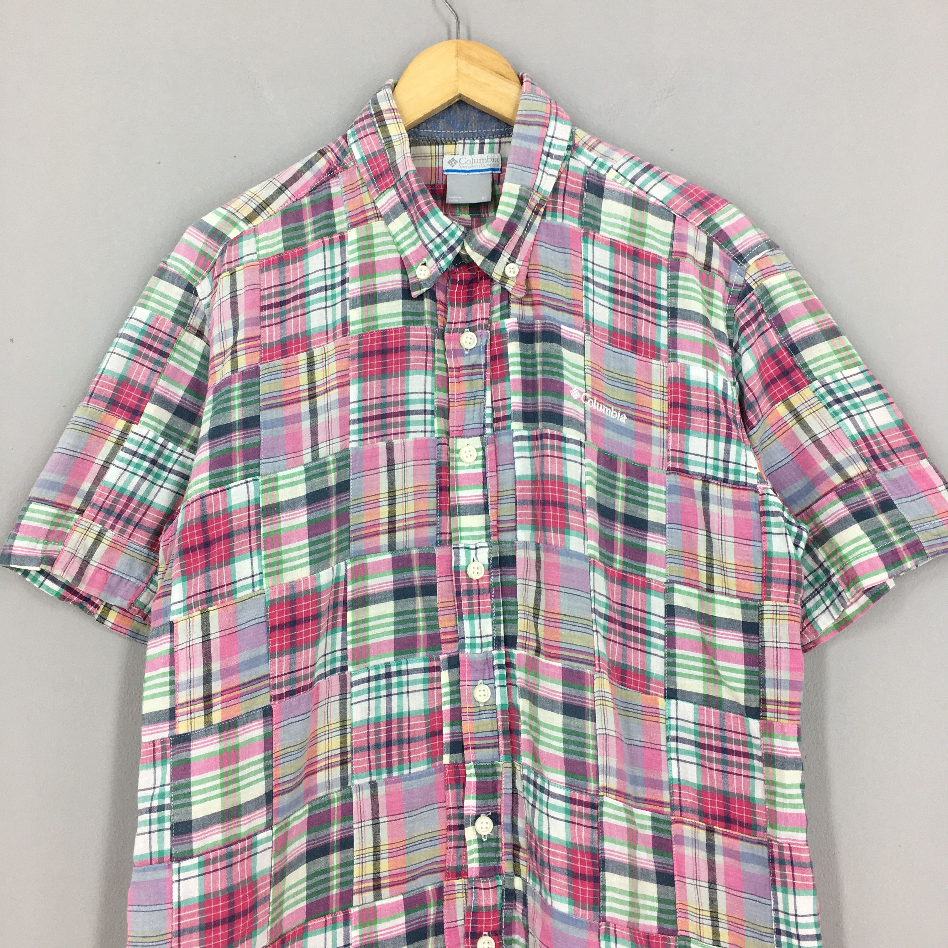 Columbia Vintage Columbia Sportswear Patchwork Checkered Flannel Size US XL / EU 56 / 4 - 2 Thumbnail