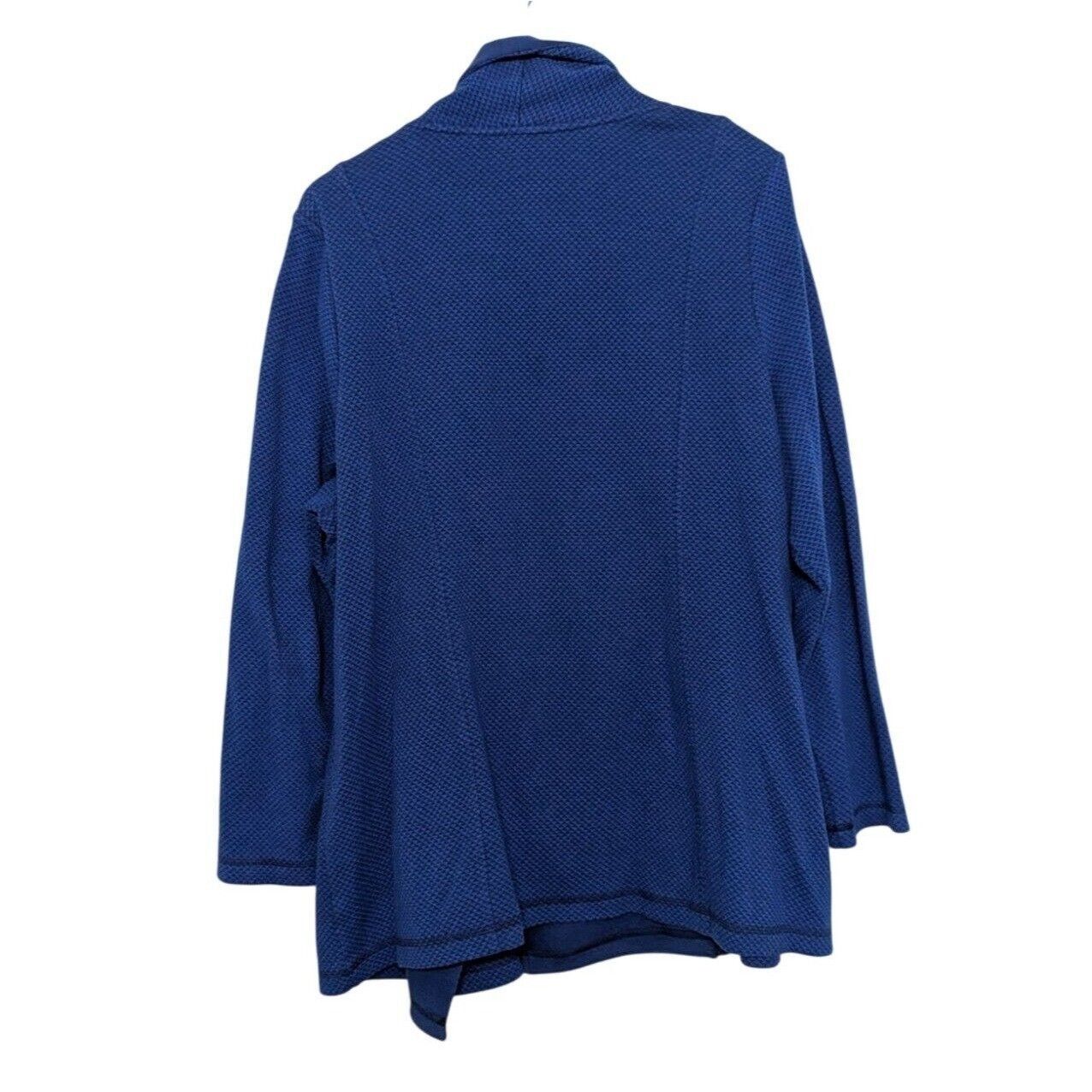 Talbots T by Talbots Moto Zip Sweatshirt Womens Plus Size 2X Blue Size XXL / US 16-18 / IT 52-54 - 8 Thumbnail
