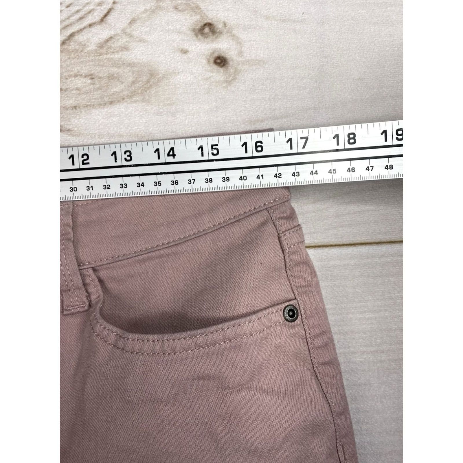 Vintage St. John's Bay Jeans Womens 12 Skinny Mid Rise Pink Stretch Denim 5-Pocket Regular Replaceable? (Note: Repaired) Size 34" / US 12 / IT 48 - 3 Thumbnail