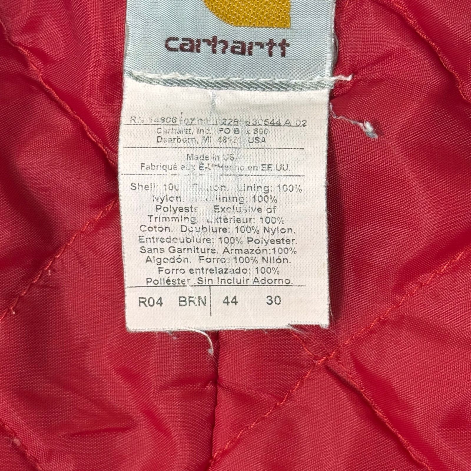 Carhartt Vintage Carhartt Duck Canvas Insulated Overalls Brown USA Size US XL / EU 56 / 4 - 3 Thumbnail