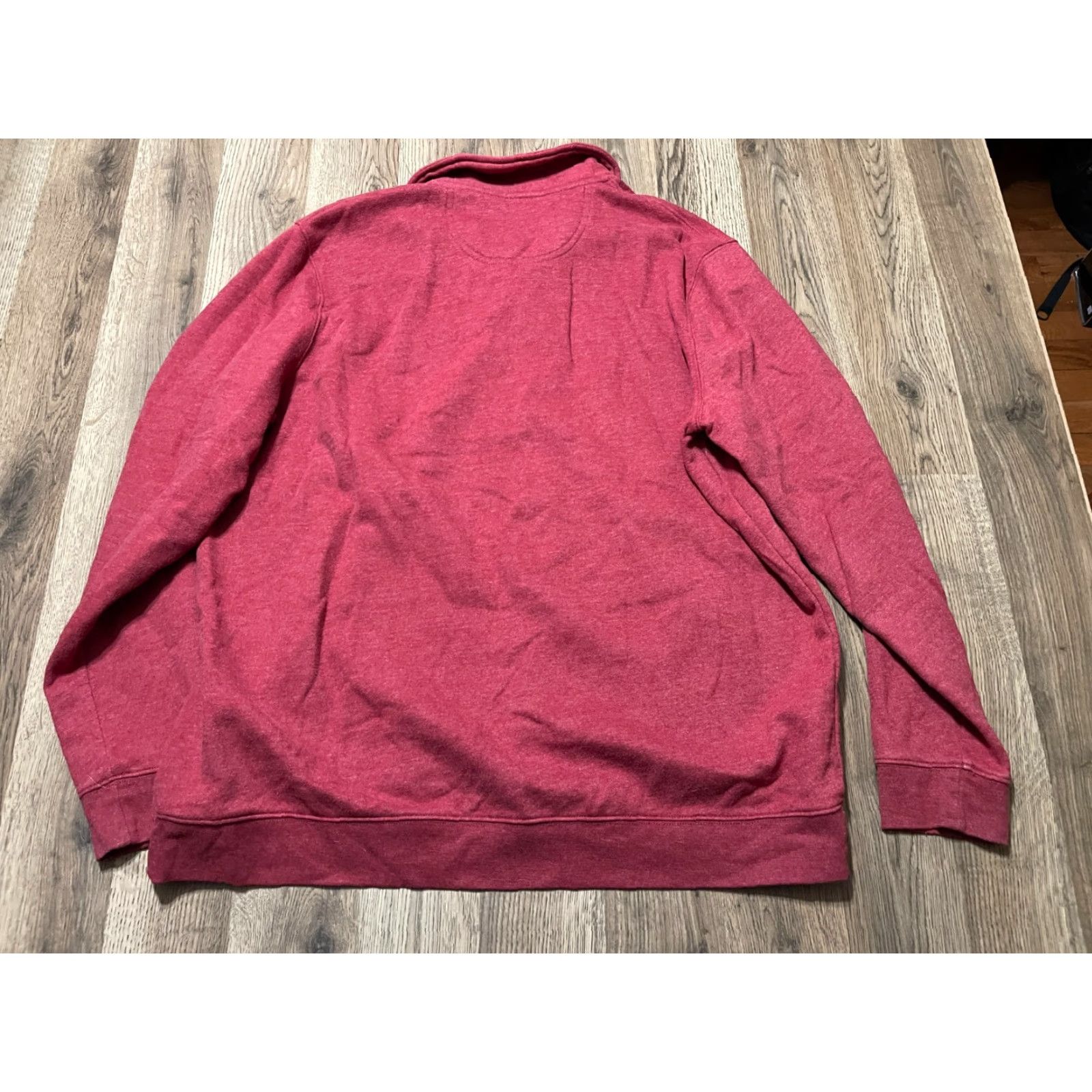 Croft & Barrow Croft & Barrow Shirt, Men's Size XL, Red, Sweater Polo, Long Sleeve, 1/4 Zip, Casual, Cotton Blend, Regular, Colared, Solid Size US XL / EU 56 / 4 - 2 Thumbnail
