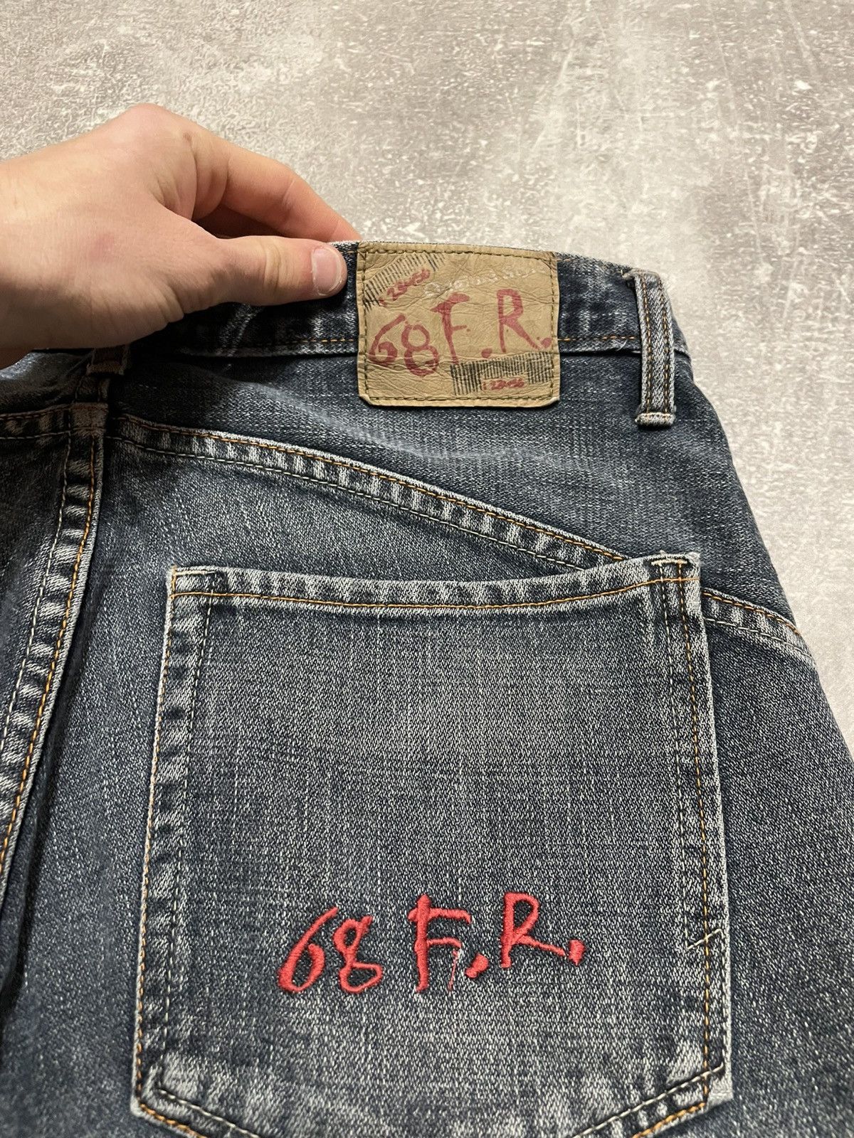 Vintage Vintage Distressed 68 F.R Embroidered Rap Buggy Denim Shorts Size US 34 / EU 50 - 15 Thumbnail