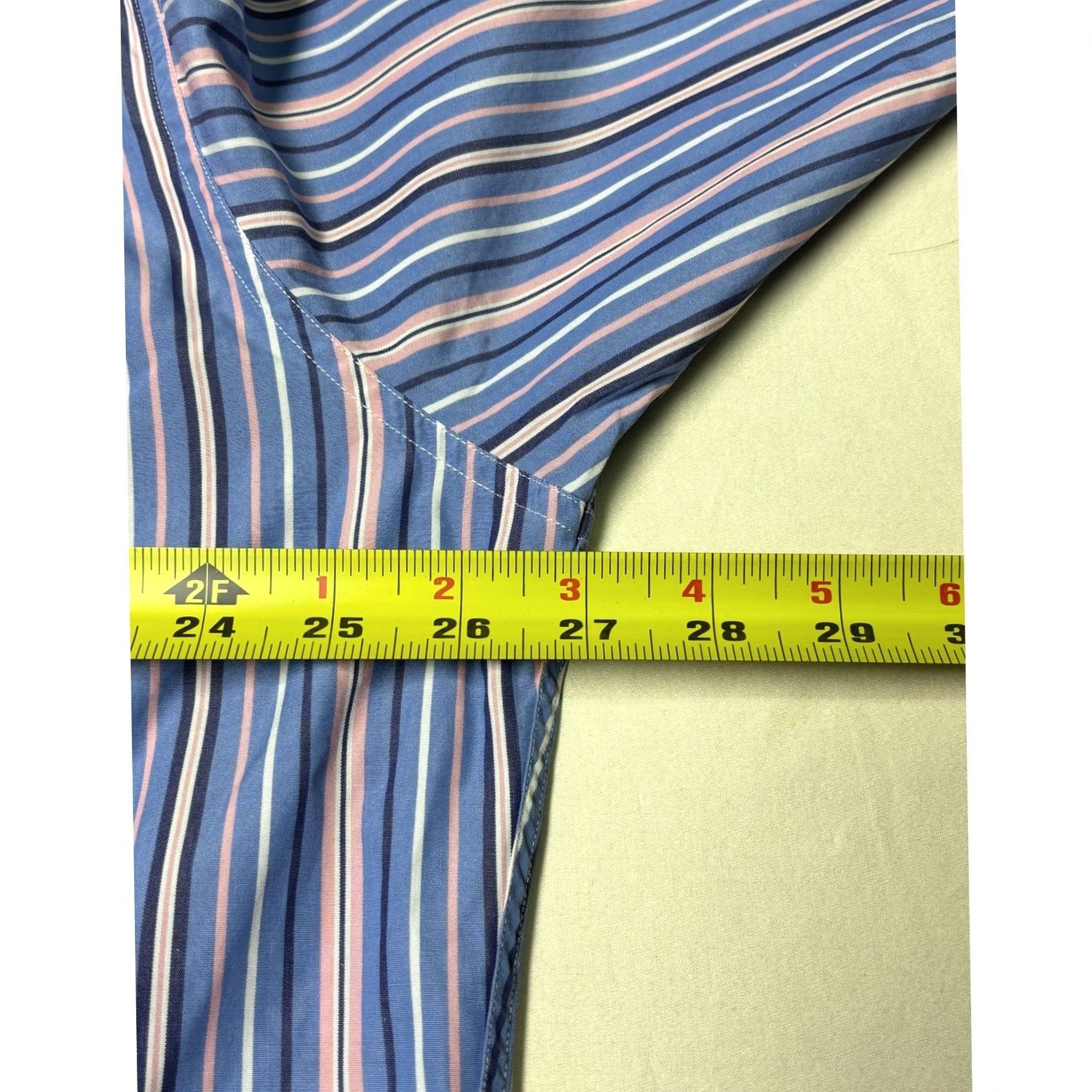 Ralph Lauren Vintage Ralph Lauren Shirt XL Blue Pink Stripe Cotton Men's Buttondown Size US XL / EU 56 / 4 - 7 Thumbnail