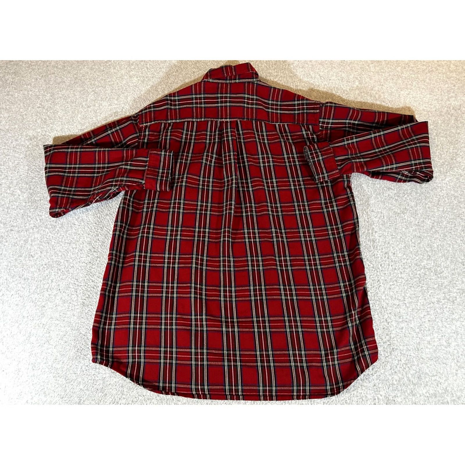 Vintage VINTAGE? LL Bean Flannel Shirt Mens M Red Plaid Button Long Sleeve Workwear Outdoor Size US M / EU 48-50 / 2 - 8 Thumbnail