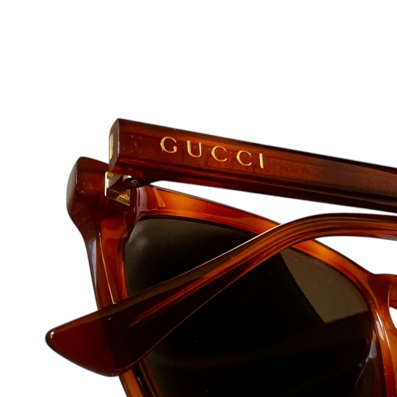 Gucci Gucci Brown Tortoiseshell Shell Acetate \Sunglasses GG0194SK Size ONE SIZE - 3 Thumbnail