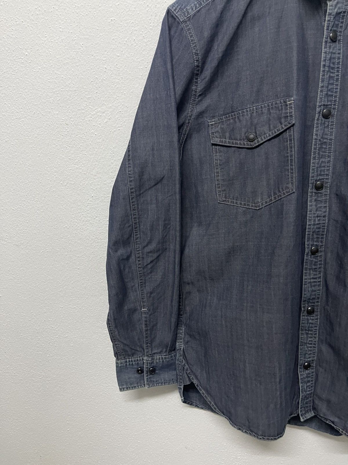 Burberry 90s BURBERRY LONDON DENIM SNAP BUTTON UP SHIRT Size US M / EU 48-50 / 2 - 3 Thumbnail