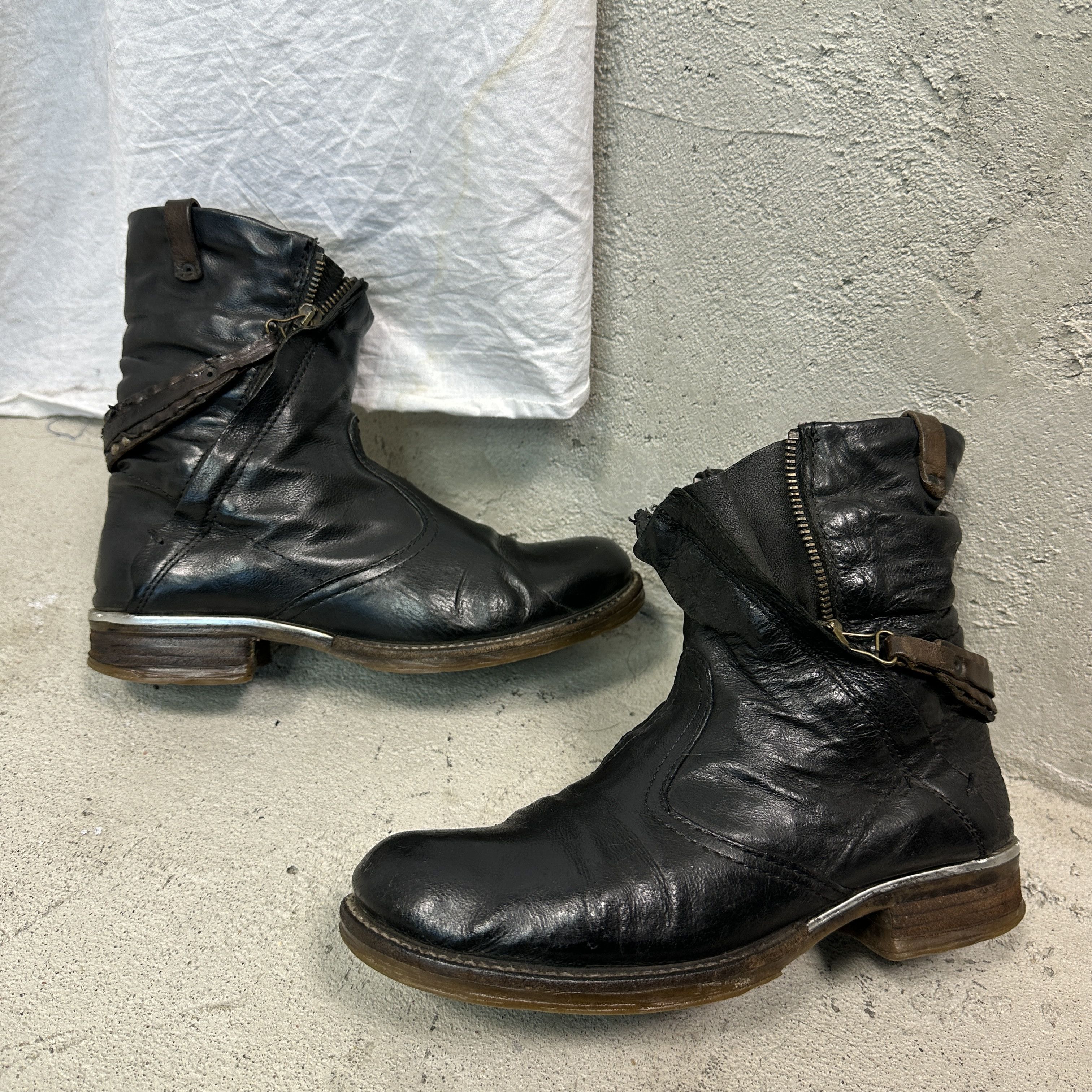 A.S.98 Vintage Avant Garde Leather A.S.98 Airstep Pirate Boots Y2K Size US 9 / IT 39 - 2 Thumbnail