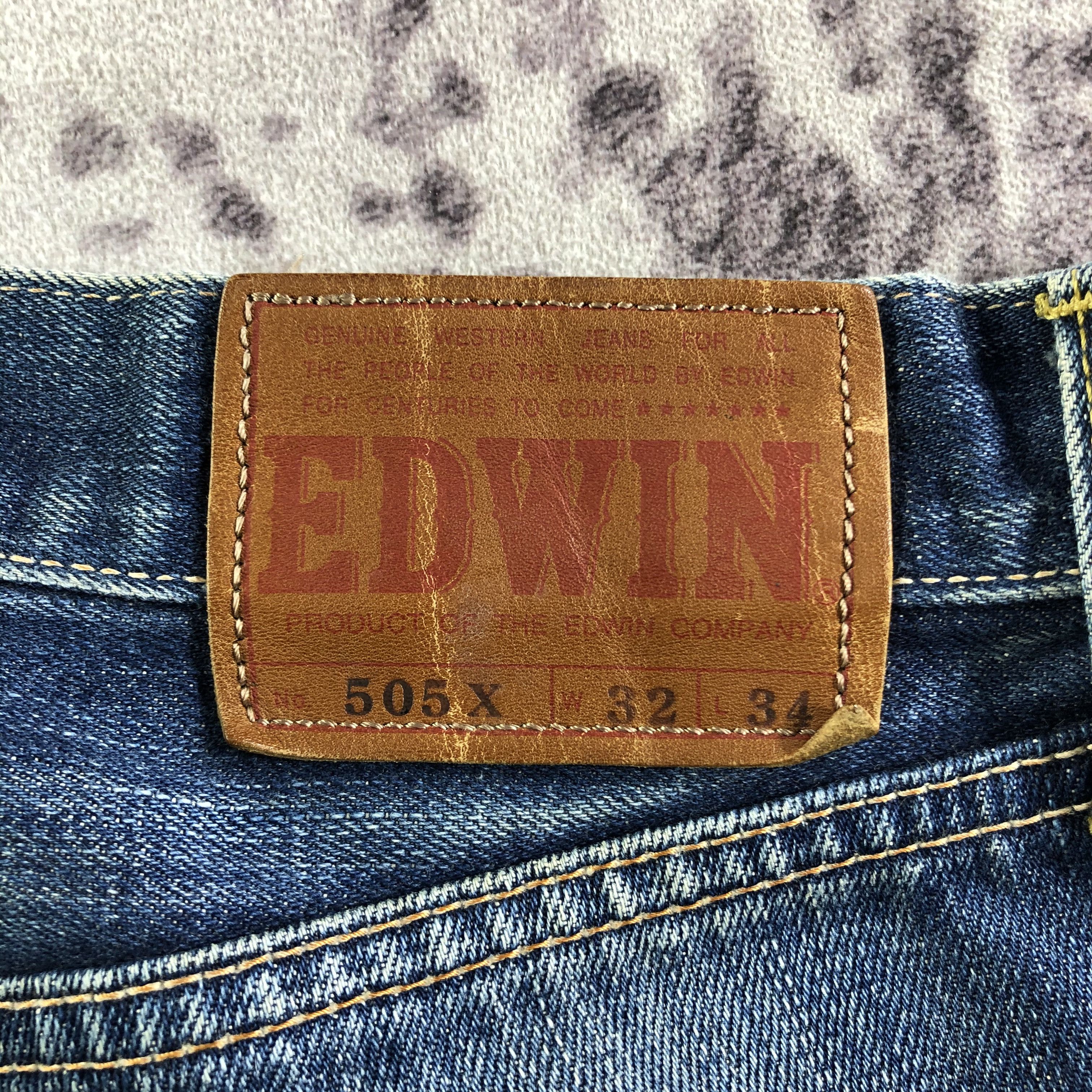Edwin Vintage Blue Wash Edwin 505 Selvedge Jeans-JM3604 Size US 33 - 6 Thumbnail