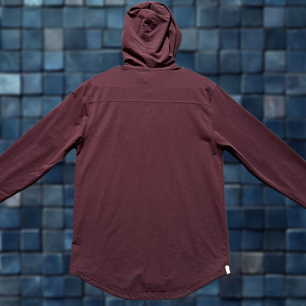 Vintage BYLT Hoodie Mens M Maroon Pullover Hooded Henley Cotton Stretch GUC Regular Size M Red Pants? Size US M / EU 48-50 / 2 - 1 Thumbnail
