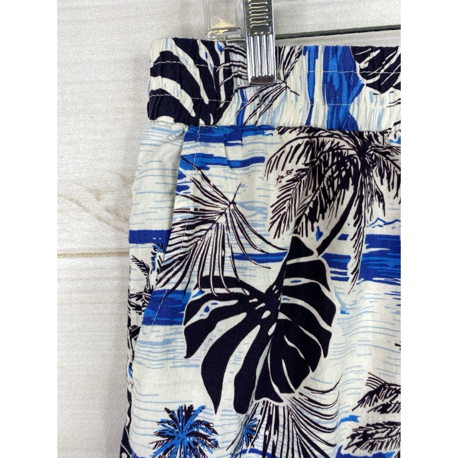 Vintage C&C California Womens Pants XL Linen Wide Leg Hawaiian Tropical Beach Sailboats Size 40" / US 18 - 2 Thumbnail