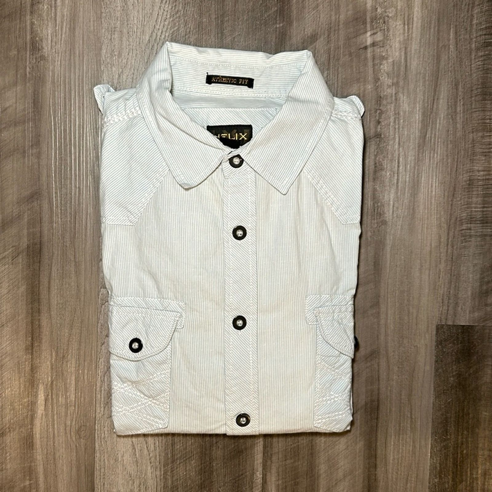 Helix Helix Athletic Fit Long Sleeve Button Down - XL Size US XL / EU 56 / 4 - 1 Thumbnail