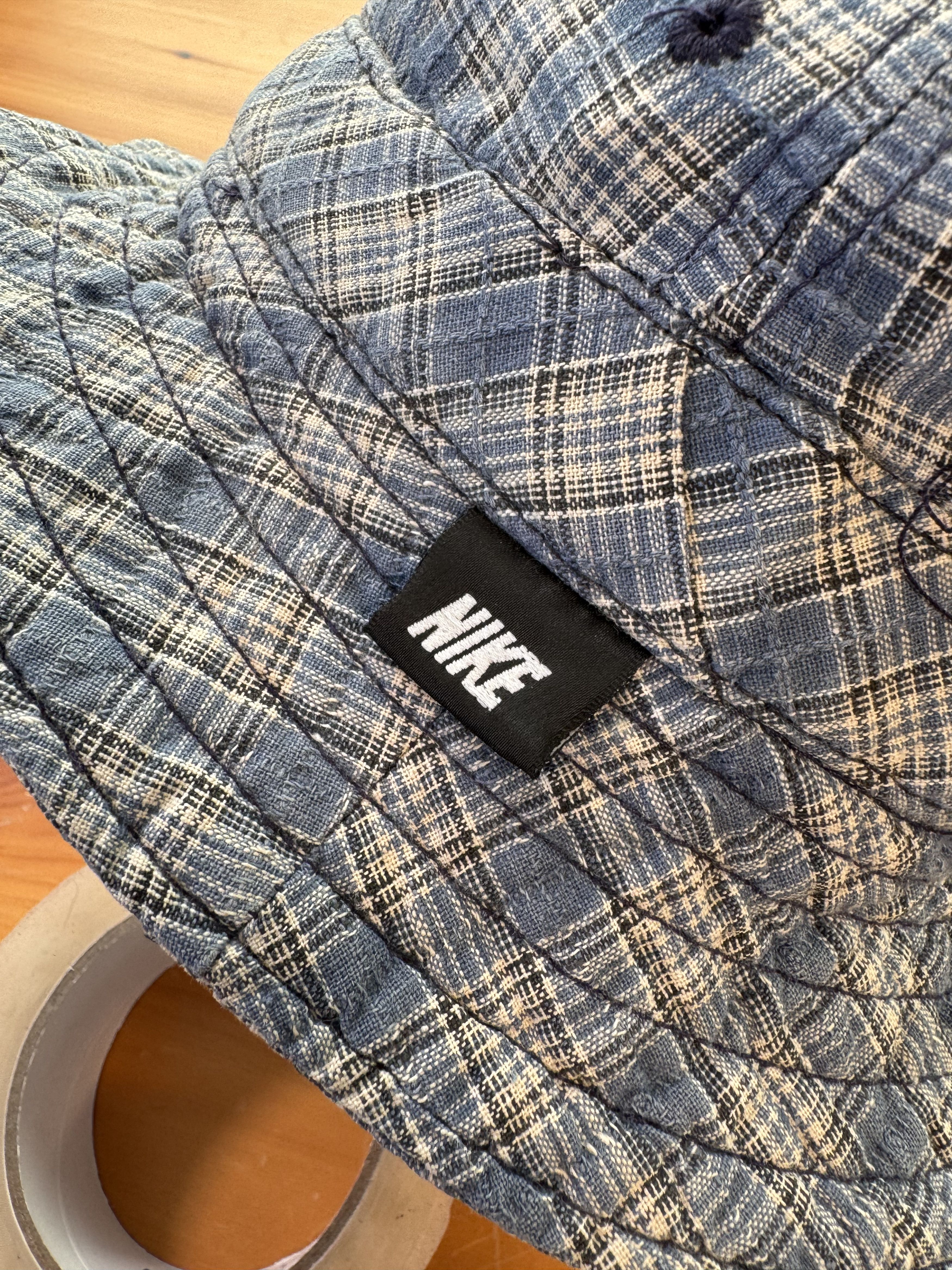 Nike Vintage 90's Nike Plaid Bucket Hat Size ONE SIZE - 2 Thumbnail