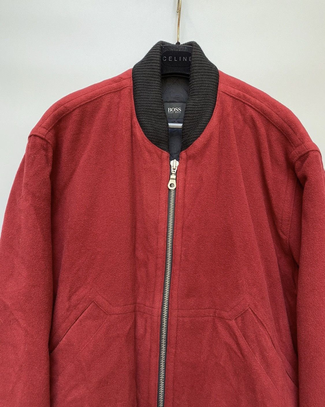 Hugo Boss 1980s- Hugo Boss Wool-Cashmere “Crissan” Bomber Jacket Size US L / EU 52-54 / 3 - 4 Thumbnail