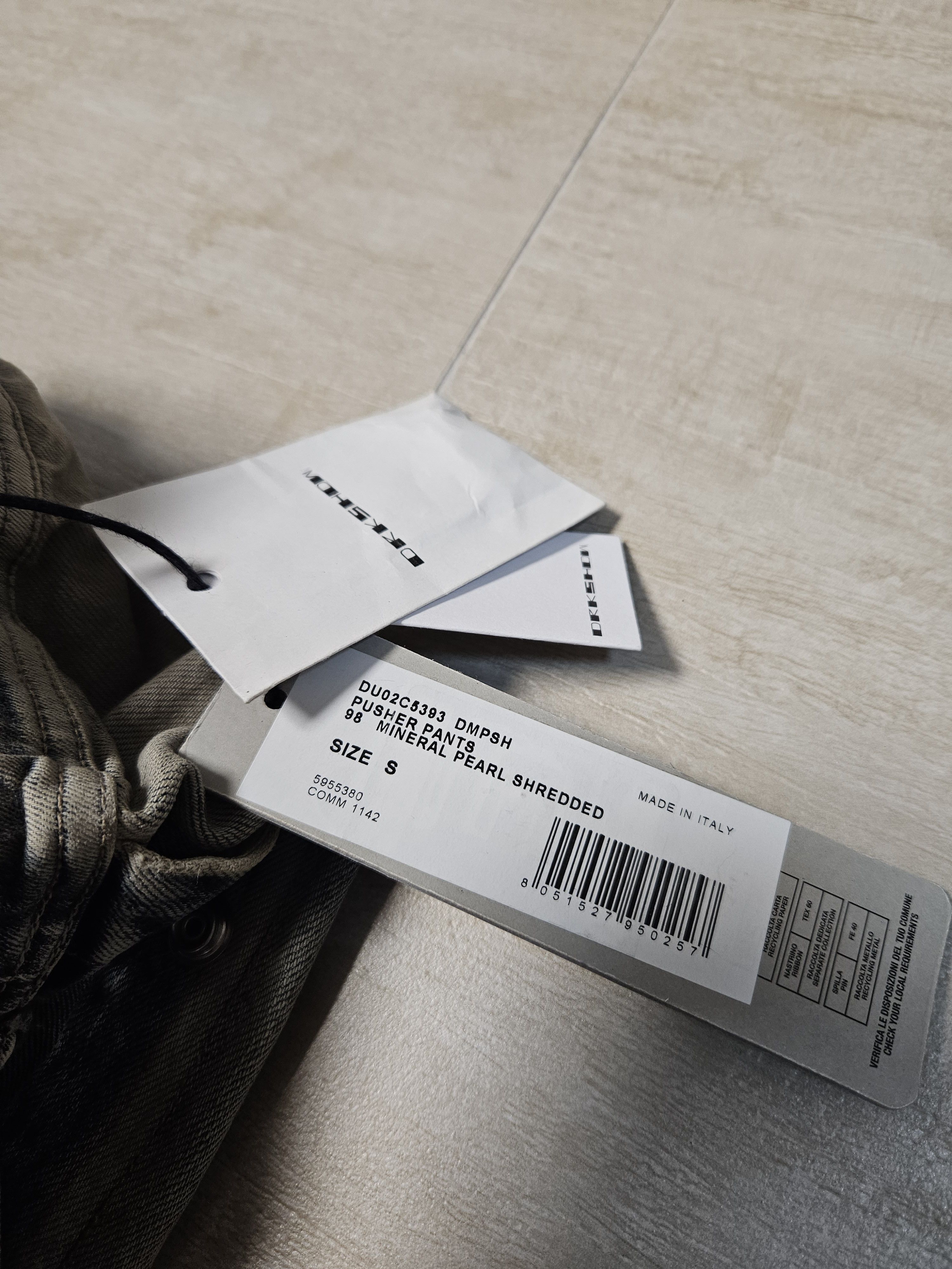 Rick Owens Drkshdw Rick Owens Drkshdw Mineral Pearl Shredded Pusher Pants Size US 30 / EU 46 - 5 Thumbnail