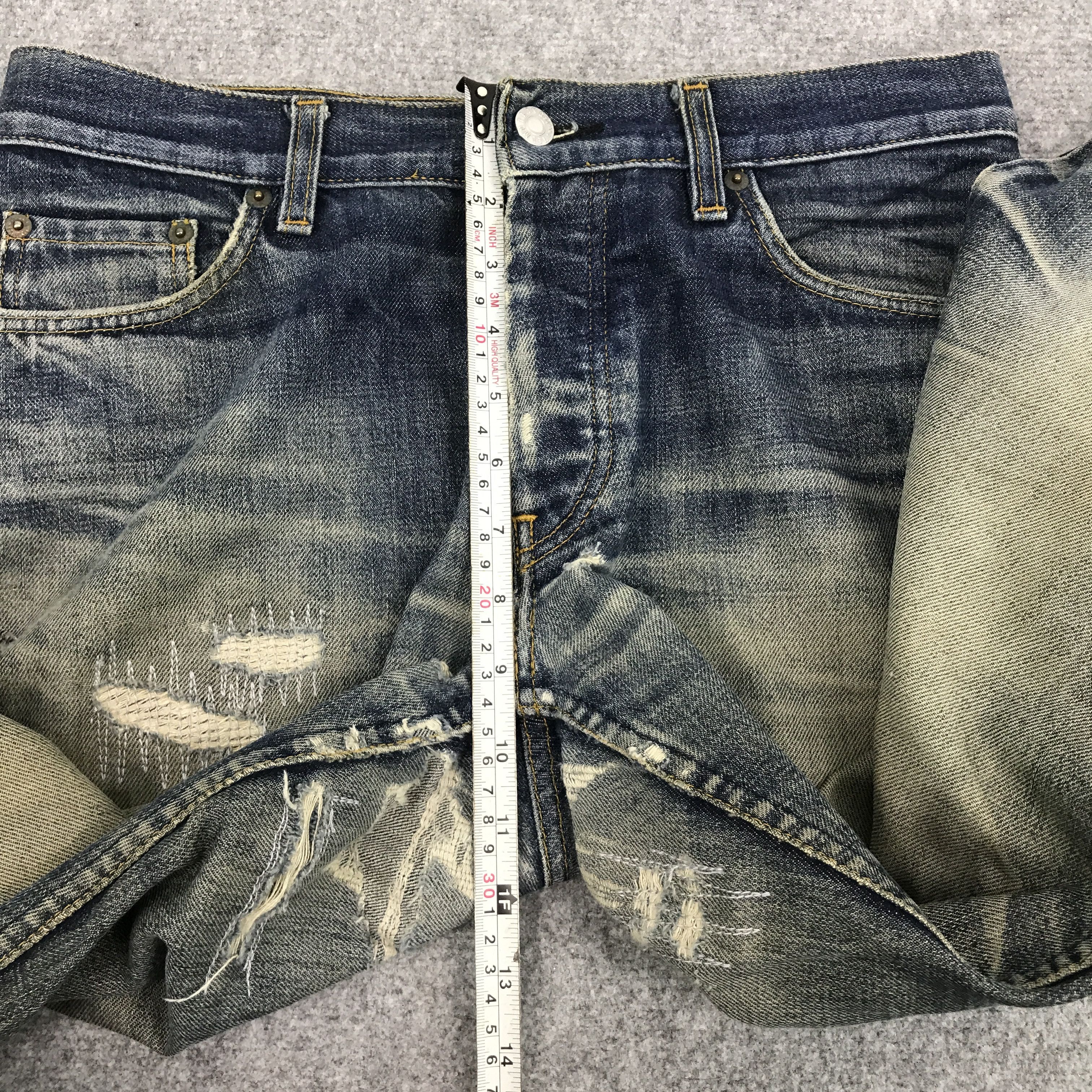 Helmut Lang 1998 HELMUT LANG DISTRESSED DENIM PANTS Size US 30 / EU 46 - 11 Thumbnail