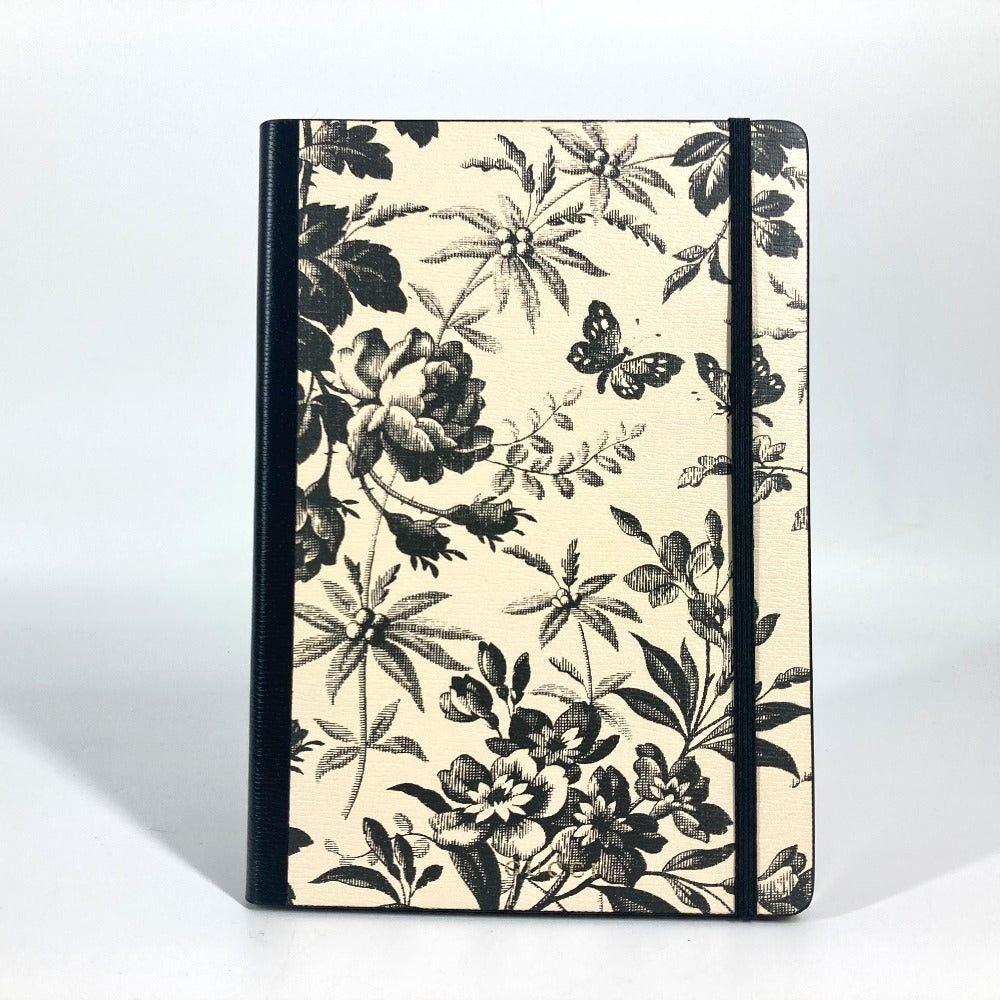 Gucci Gucci 661731 Herbarium Large Notepad Stationery Notebook Leather Unisex Black Size ONE SIZE - 1 Thumbnail