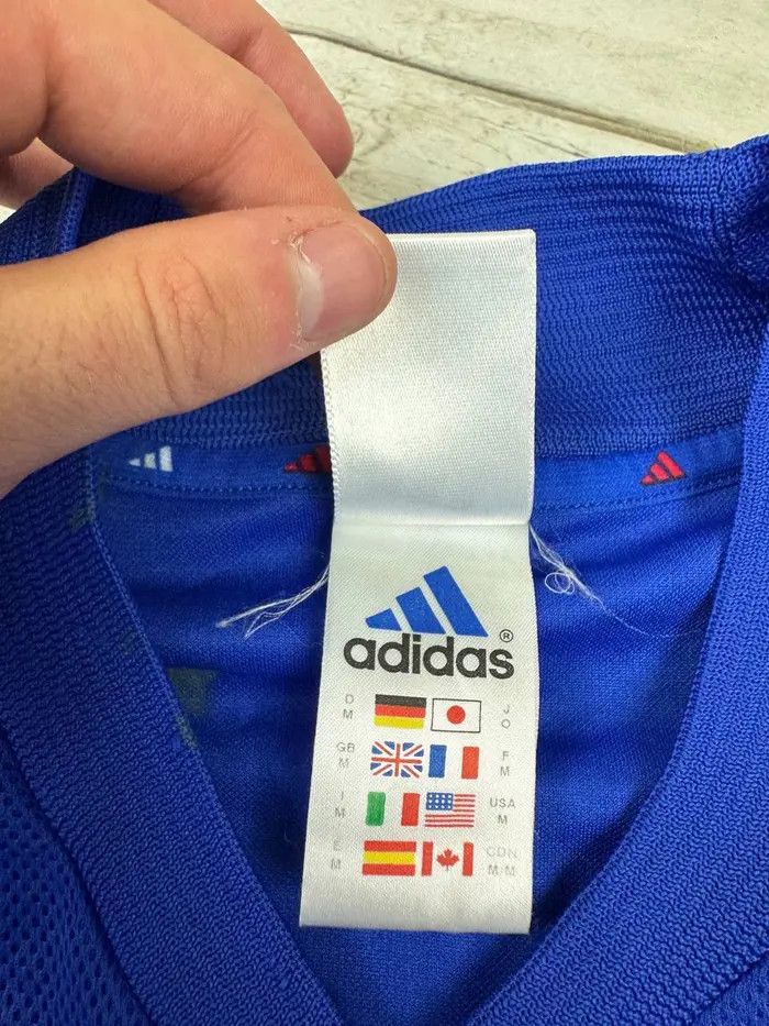 Adidas Vintage Adidas France 2002 2004 Zidane #10 Home Shirt Jersey Size US M / EU 48-50 / 2 - 6 Thumbnail
