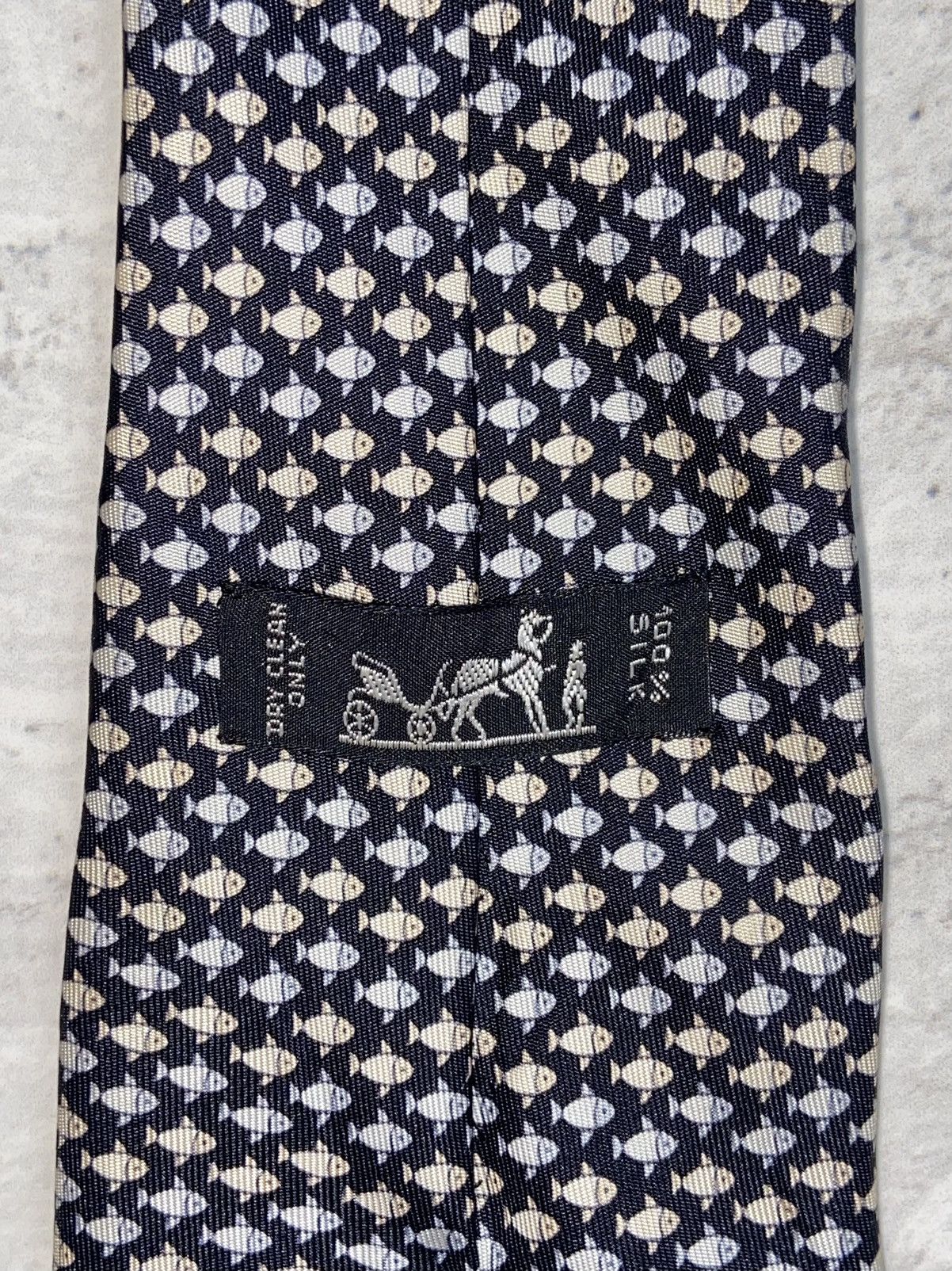 Hermes HERMES Paris Motive Tie Size ONE SIZE - 5 Thumbnail