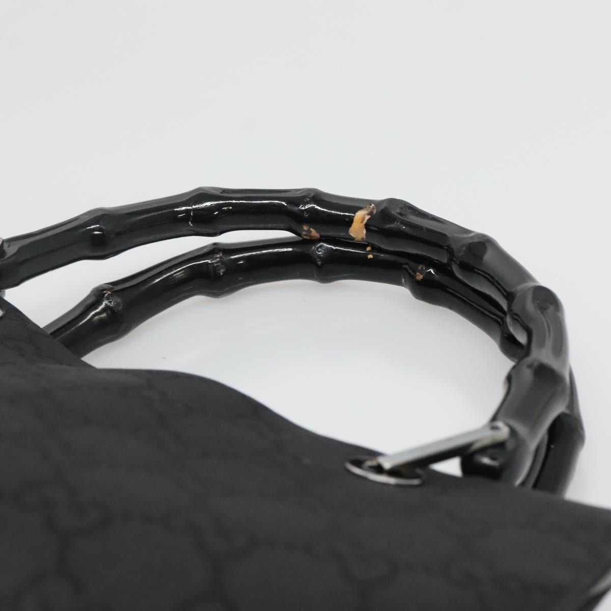 Gucci GUCCI Bamboo GG Canvas Hand Bag Nylon Black 002 002 Size ONE SIZE - 8 Thumbnail