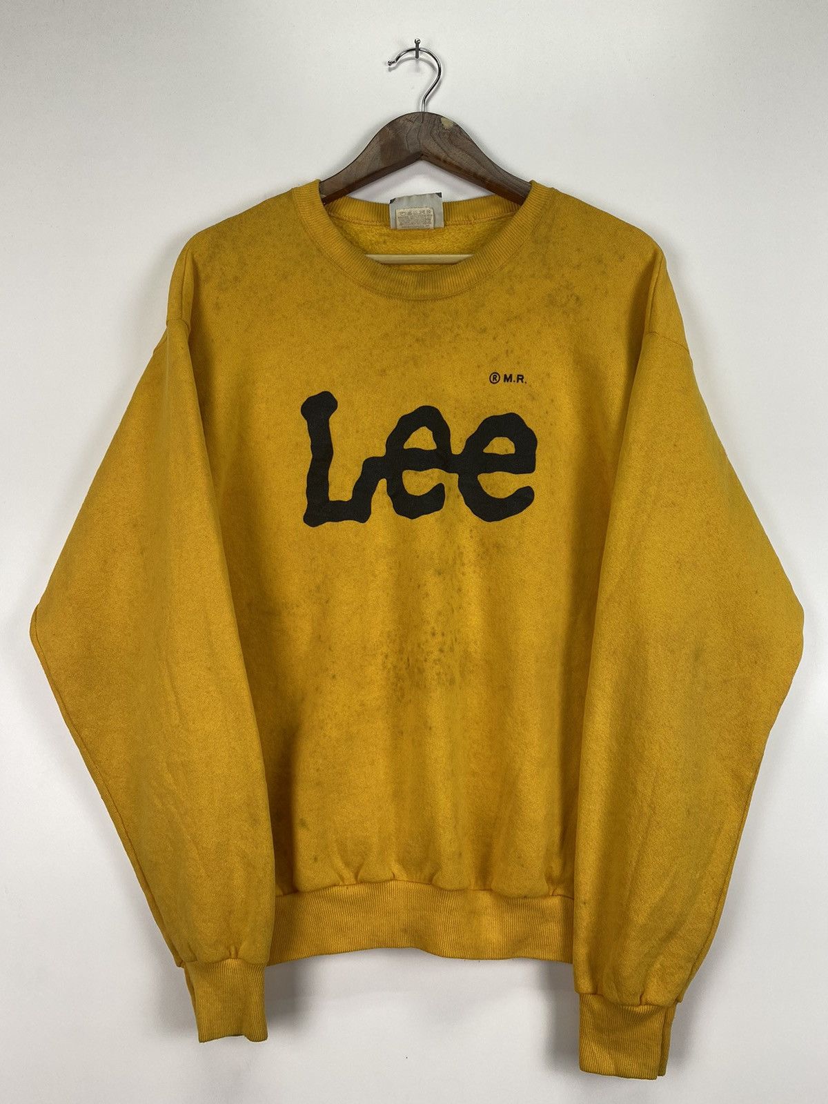Lee × Vintage Vintage 80’s LEE big logo sweater Size US L / EU 52-54 / 3 - 5 Thumbnail