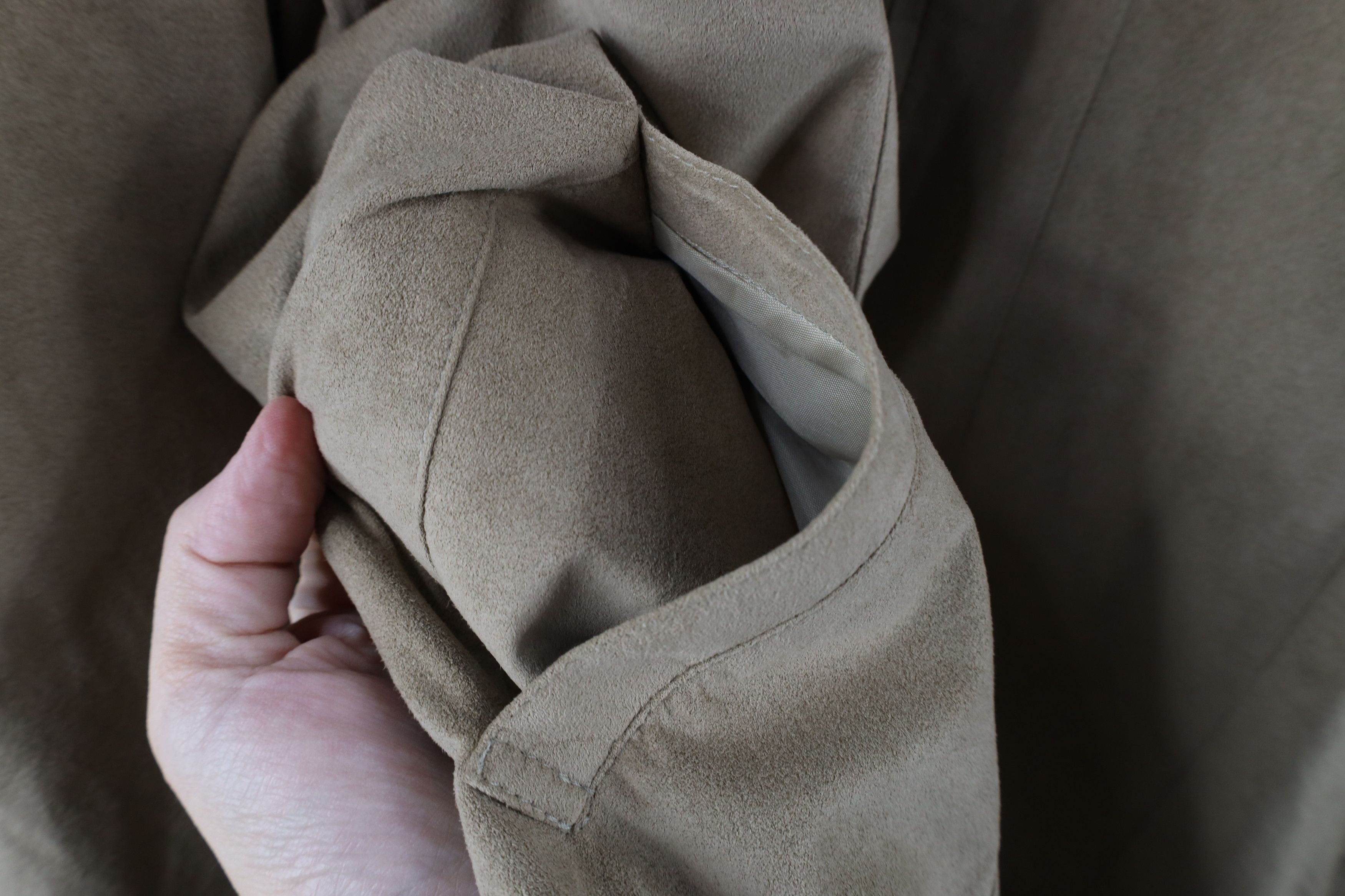 St. Croix × Vintage Vintage 90s St Croix Long Microfiber Bomber Jacket Beige USA Size US XXL / EU 58 / 5 - 6 Thumbnail