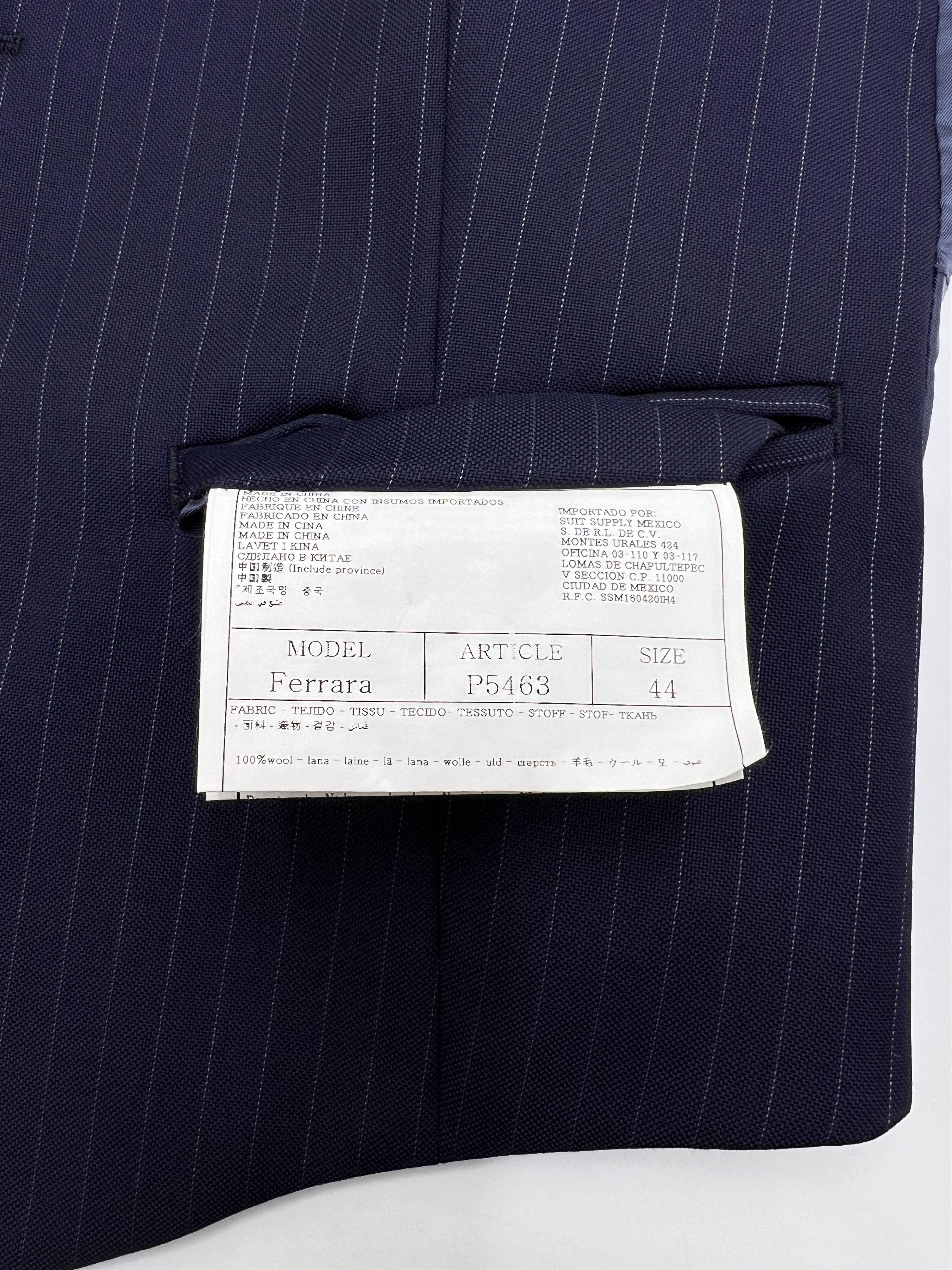Suitsupply Lazio Wool Formal Blazer Waistcoat Suit EU:44; UK/US:34R Size 34R - 12 Thumbnail