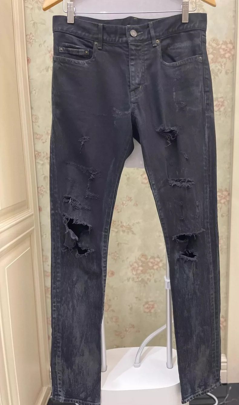 Saint Laurent Paris Saint Laurent Distressed Denim Pants Size 30 Size US 30 / EU 46 - 1 Thumbnail