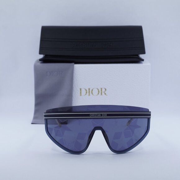 Dior Dior DIORCLUB M2U 31B7 Sunglasses Matte Navy Blue Shield Size ONE SIZE - 13 Thumbnail