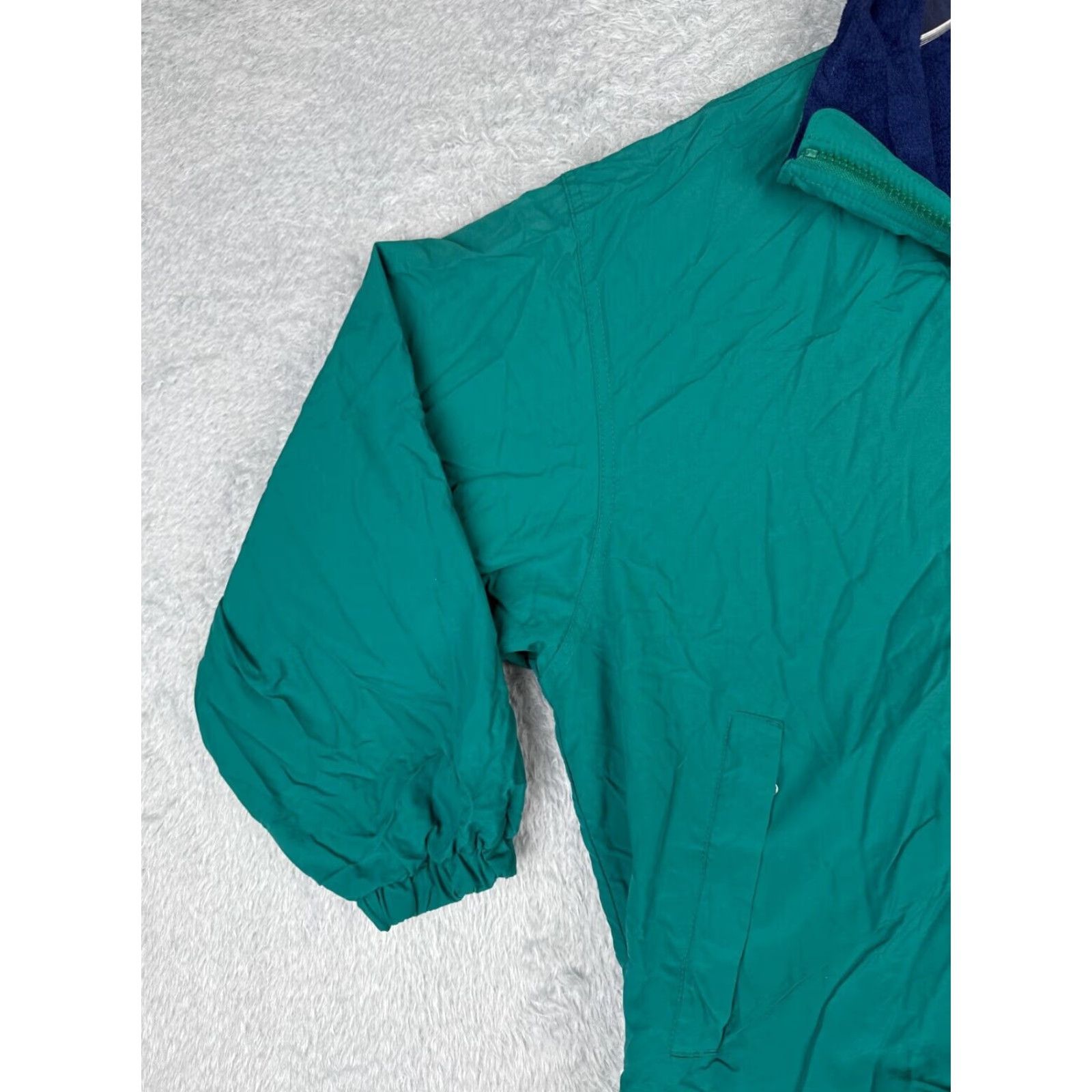 Eddie Bauer VINTAGE Eddie Bauer Jacket Womens Large Teal Full Zip Fleece Lined Nylon Shell Size L / US 10 / IT 46 - 3 Thumbnail