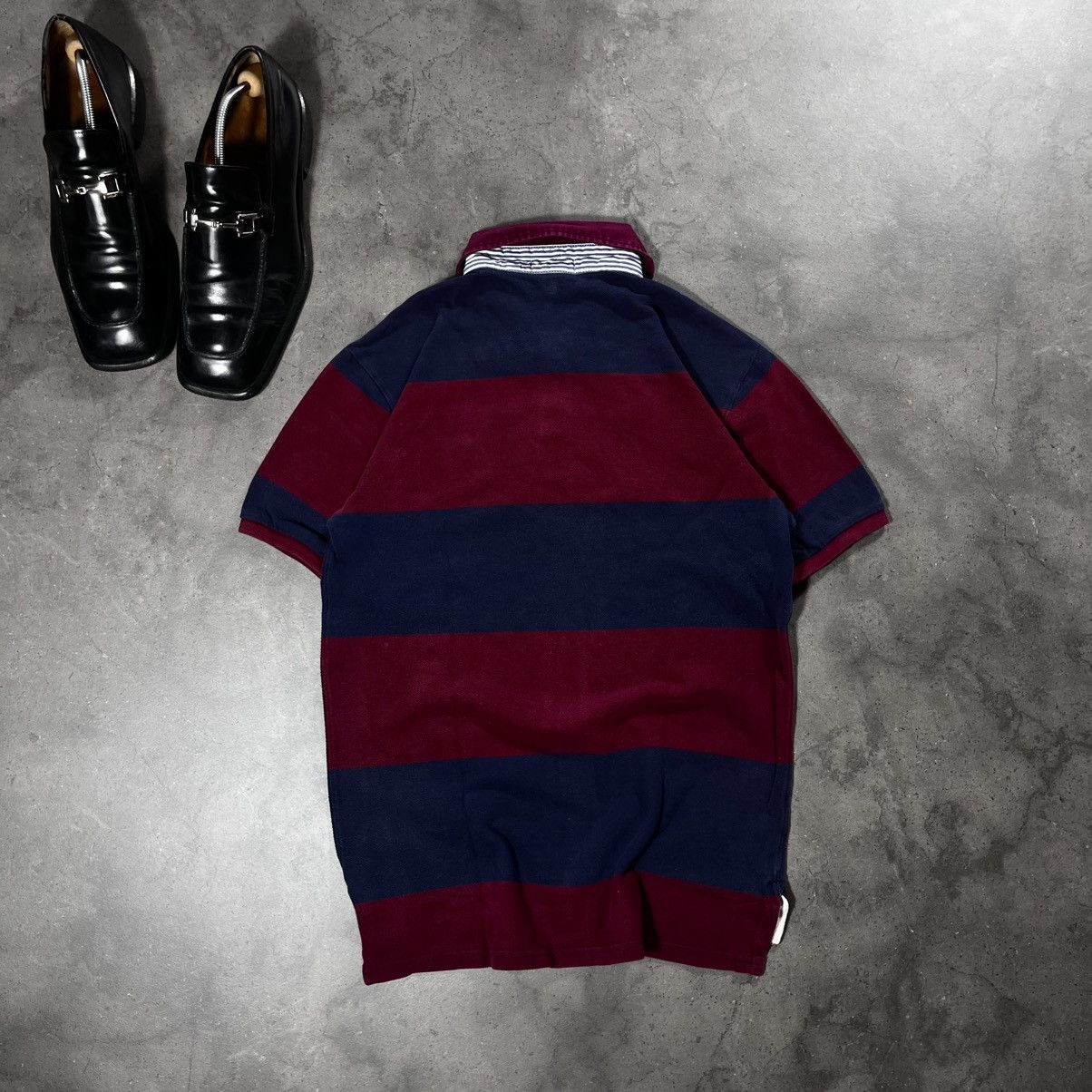 Polo Ralph Lauren Polo Ralph Lauren 00s Vintage Striped Rugby Polo Tshirt Tee Size US S / EU 44-46 / 1 - 10 Thumbnail