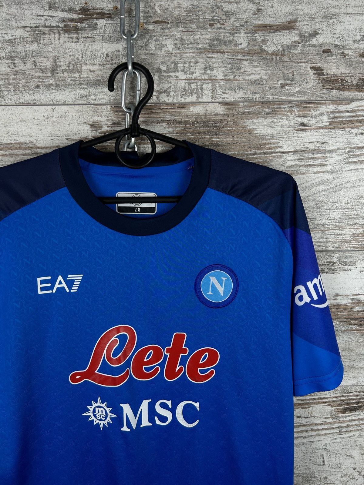 Emporio Armani × Vintage Mens Vintage EA7 SC Napoli T-shirt soccer jersey SSCN Size US S / EU 44-46 / 1 - 3 Thumbnail